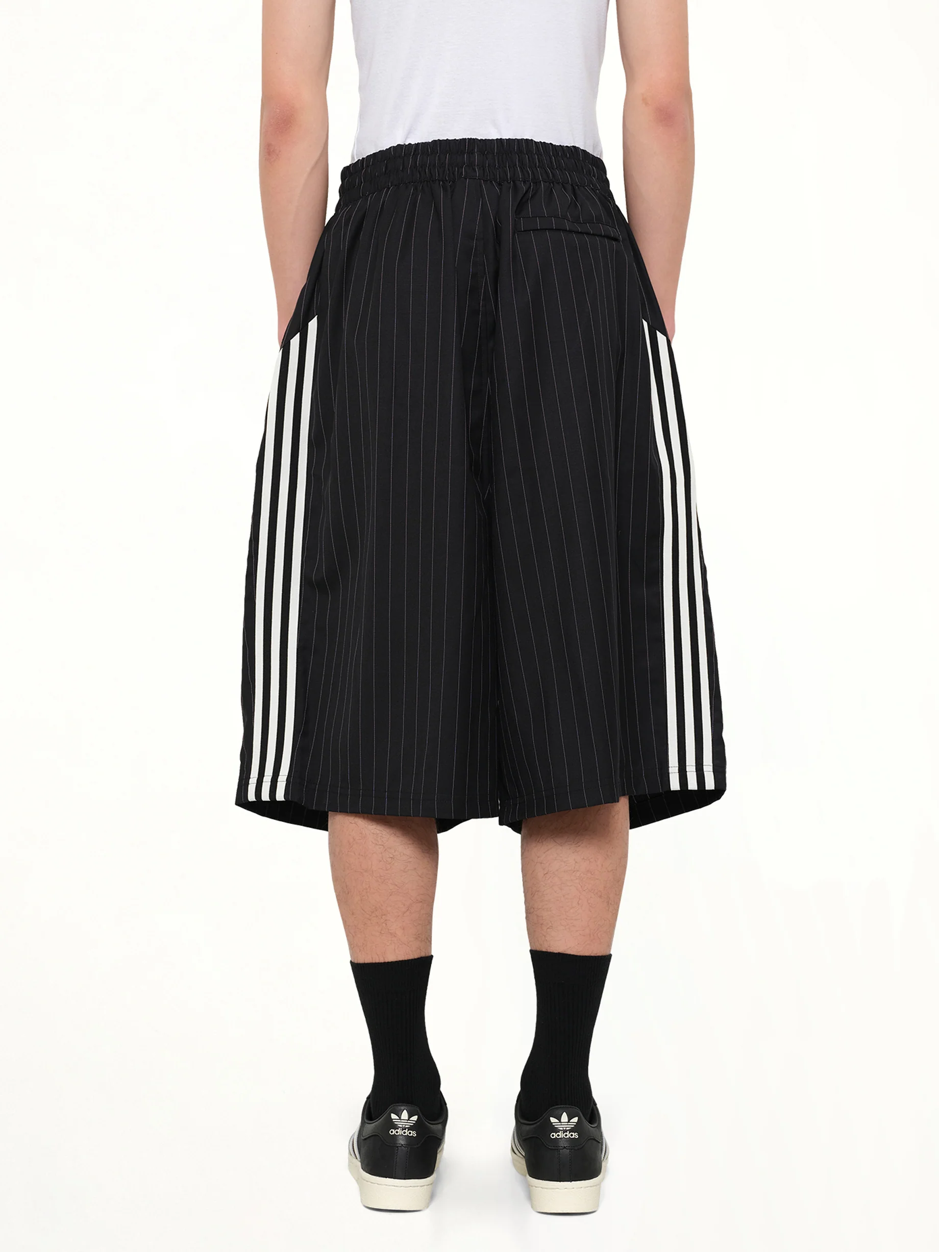Adidas x Chavarria Pinstripe Short in Black/White - Image 5