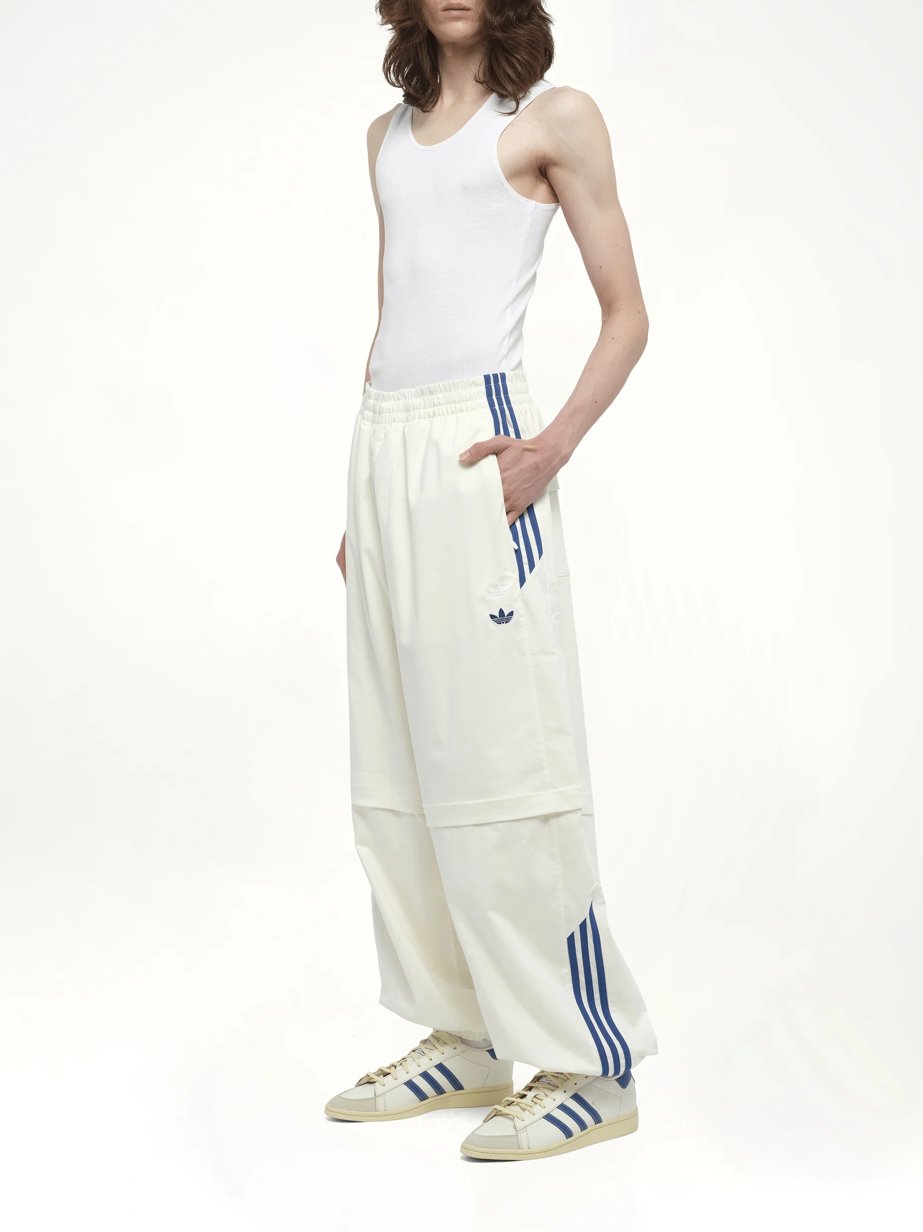 Adidas X Chavarria Poplin Track Pants in Offwhite - Image 4
