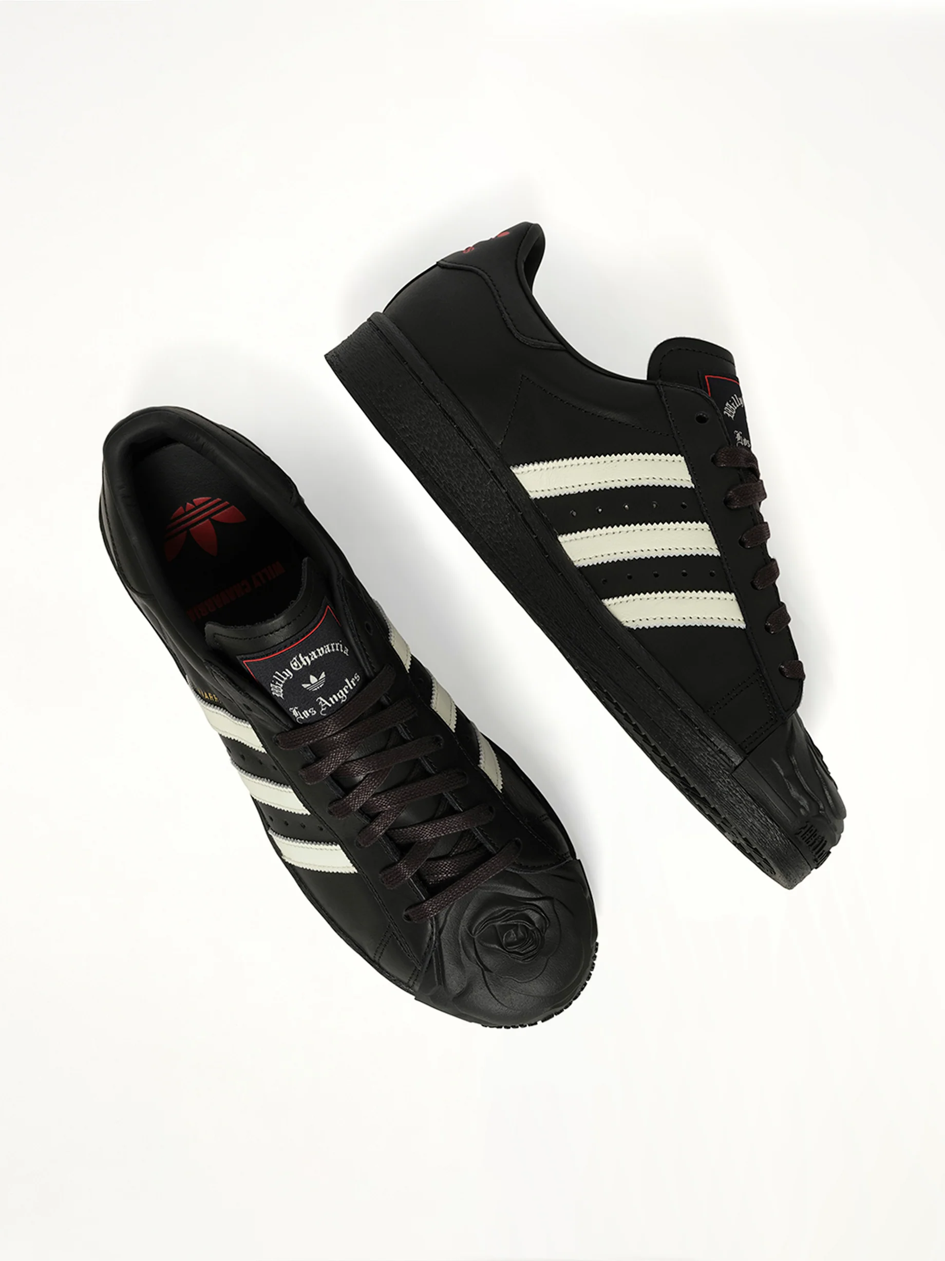 Adidas x Chavarria Superstar in Core Black/White/Red - Image 4