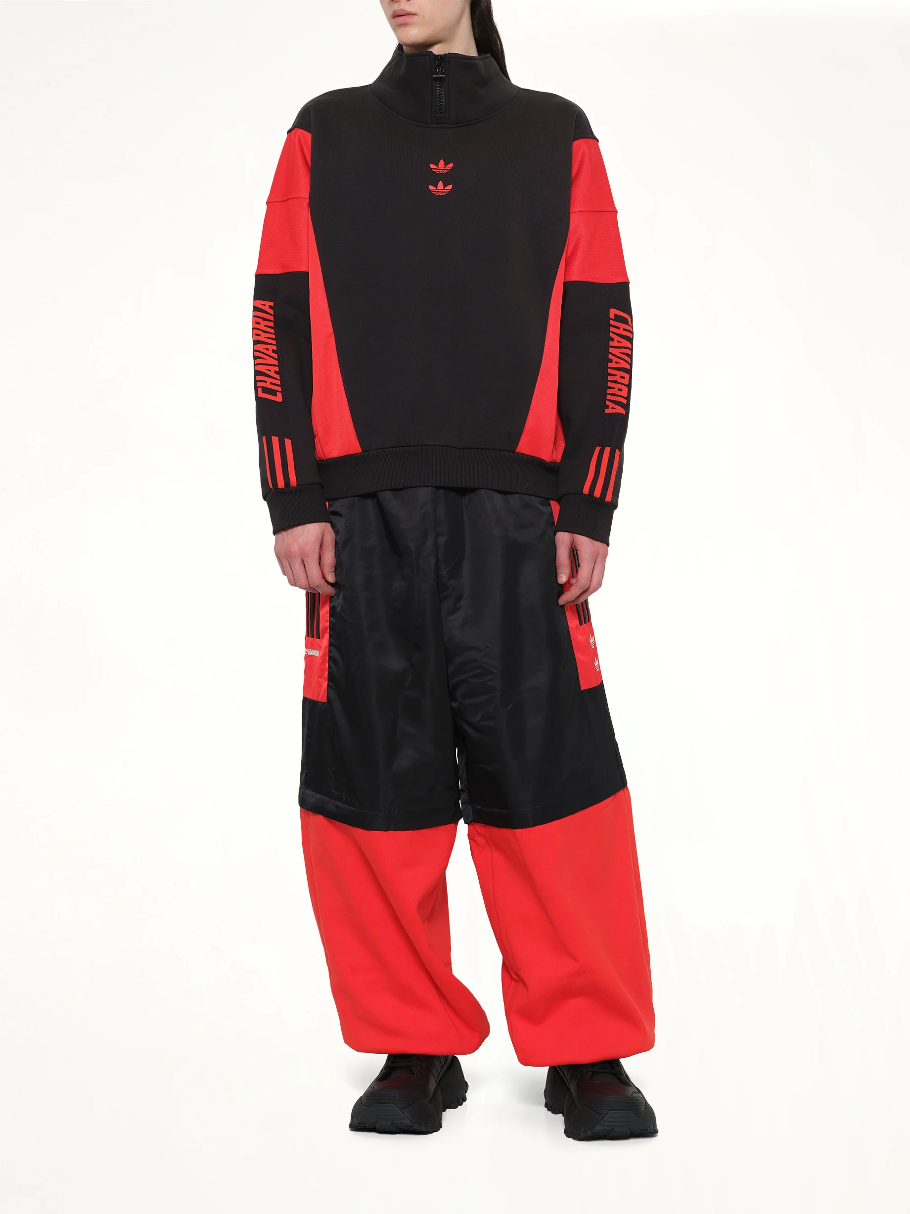 Adidas X Chavarria Watsonville Mockneck in Black/Red - Image 4