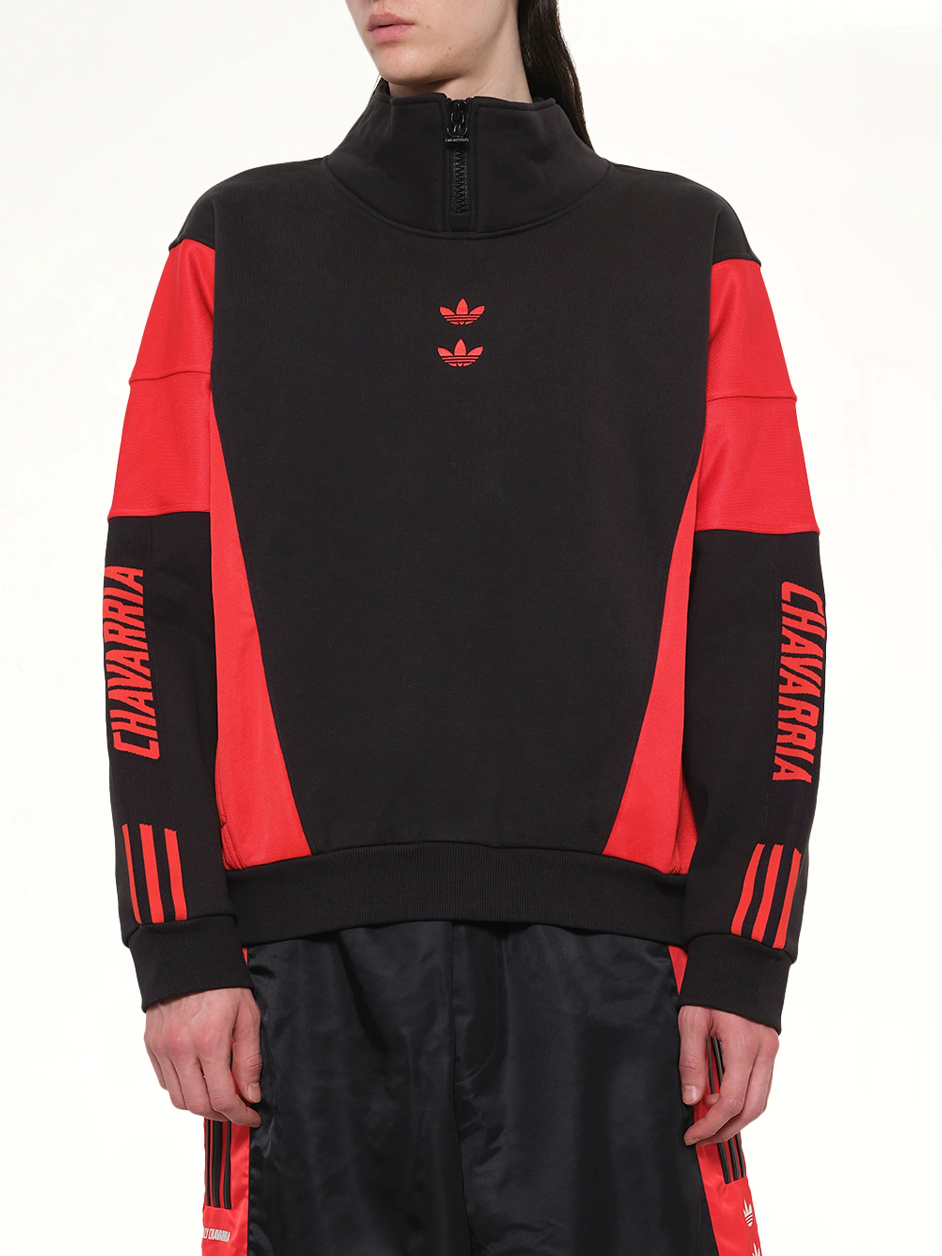 Adidas X Chavarria Watsonville Mockneck in Black/Red - Image 6
