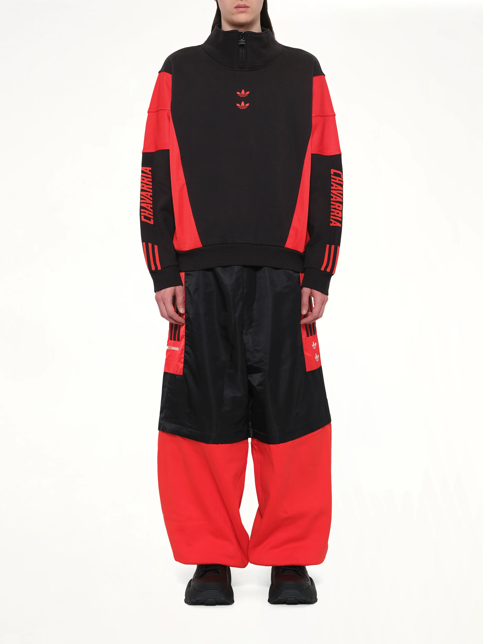 Adidas X Chavarria Watsonville Mockneck in Black/Red - Image 7