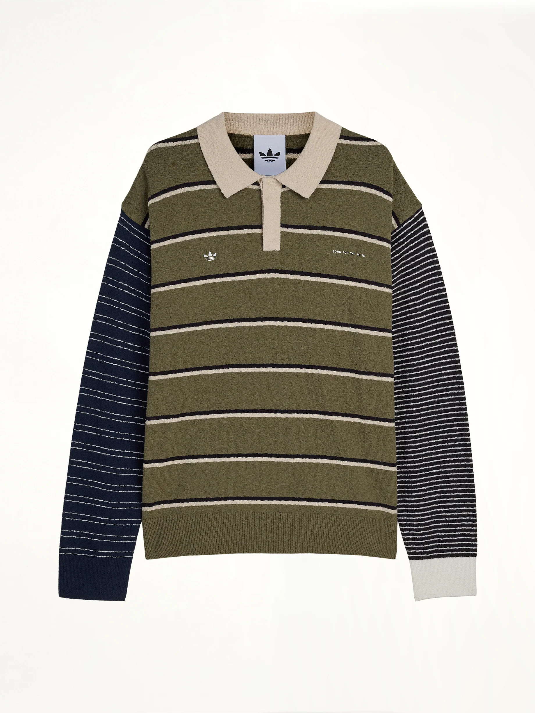 Adidas x SFTM ADI007 LS T-Shirt in Olive Strata - Image 2