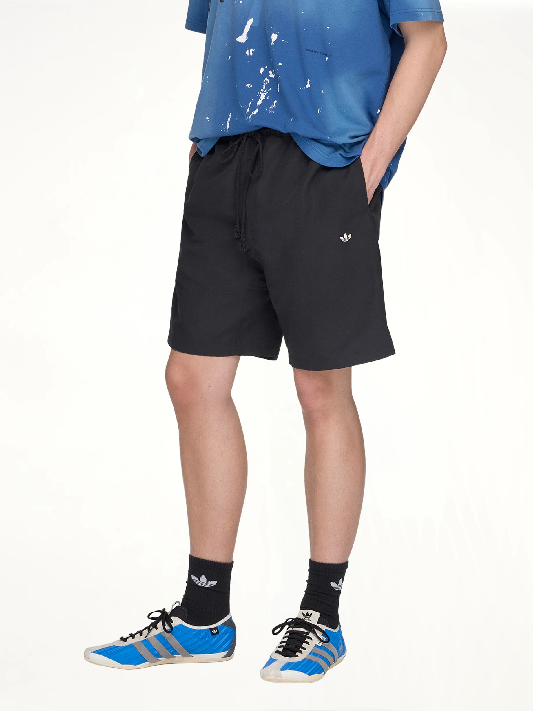 Adidas x SFTM ADI007 Shorts in Black - Image 4