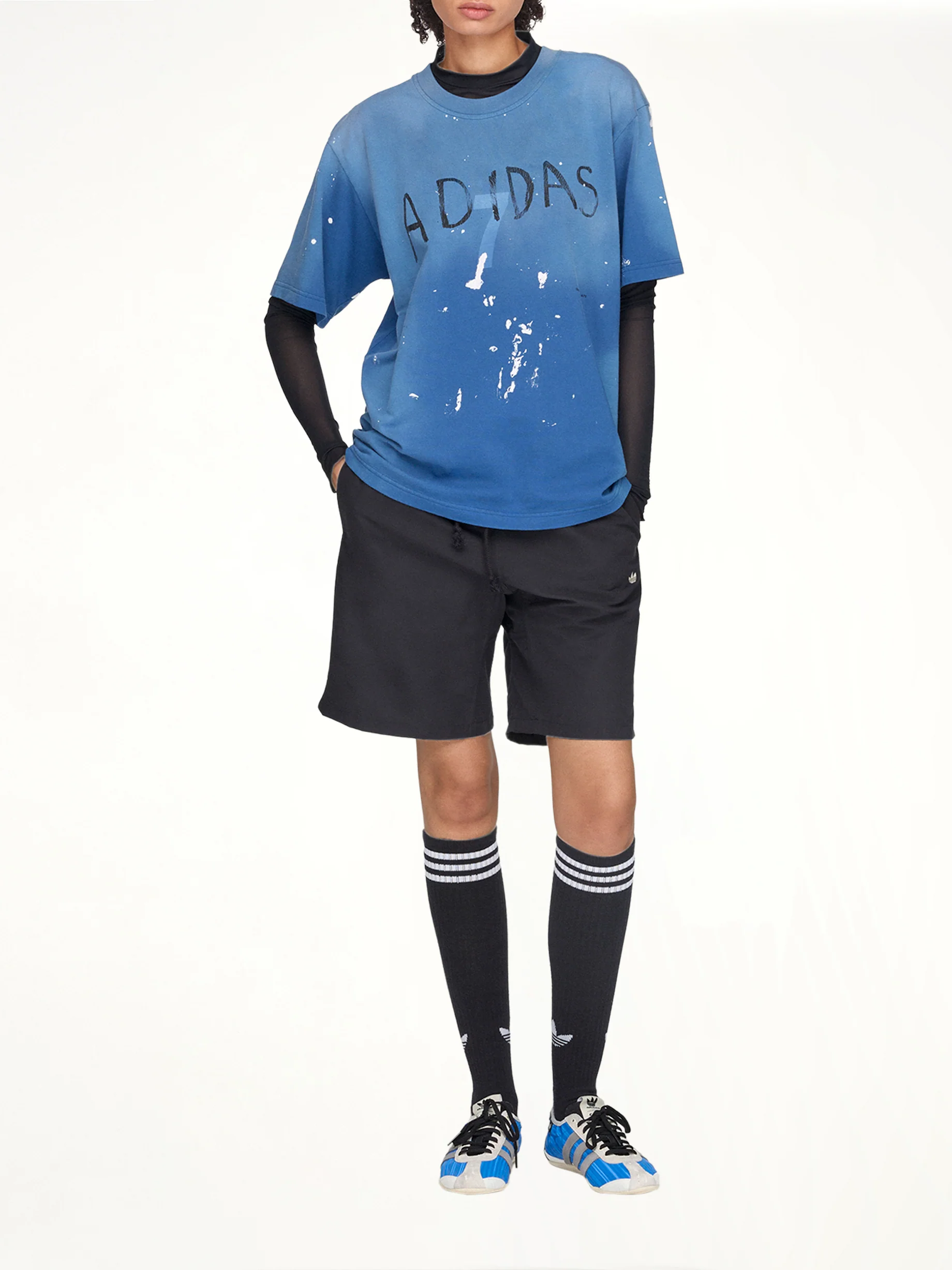 Adidas x SFTM ADI007 T-Shirt in Dusky Petrol - Image 4