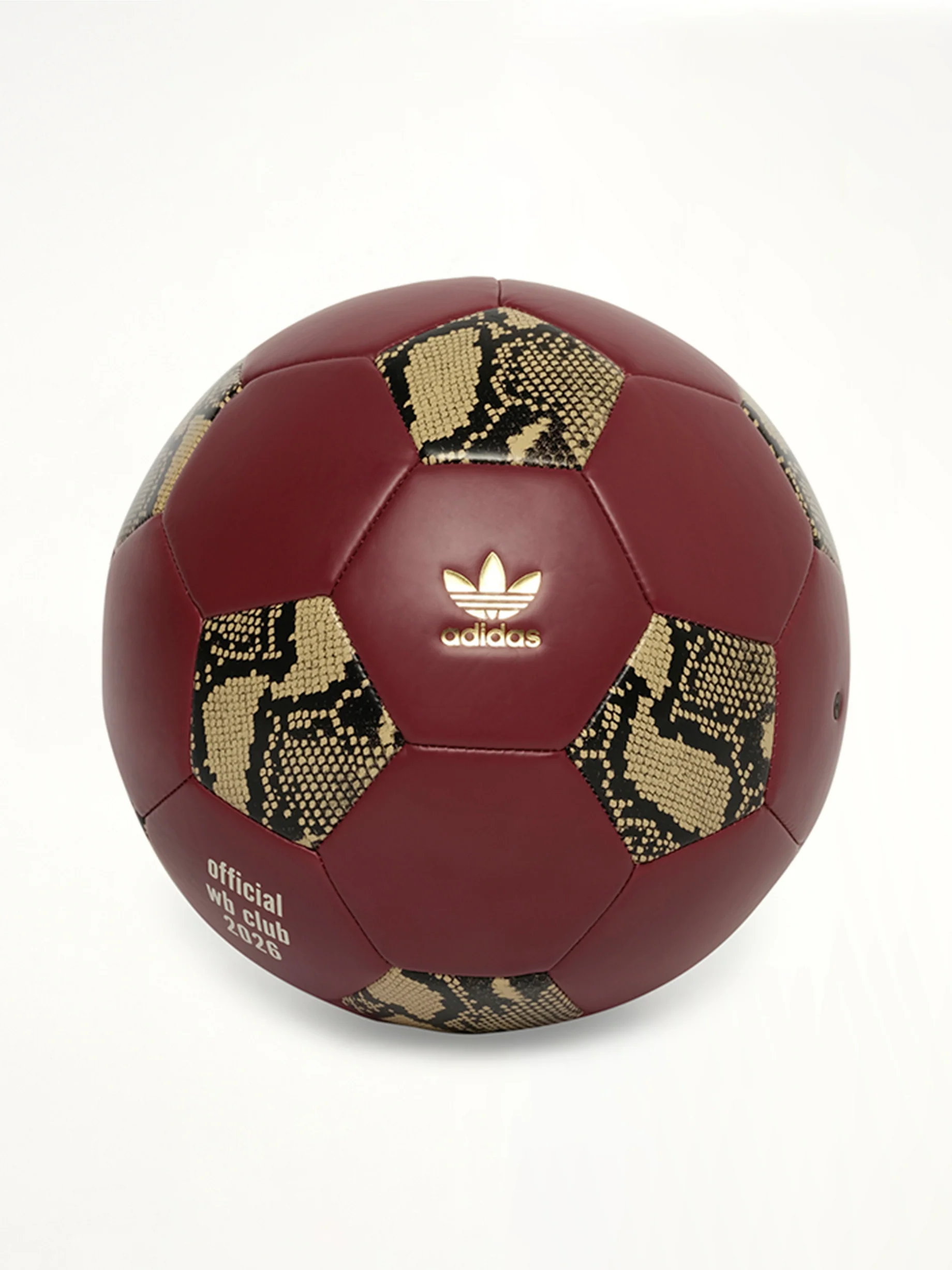 Adidas x Wales Bonner Football Ball in Cream White/Burgundy - Image 2