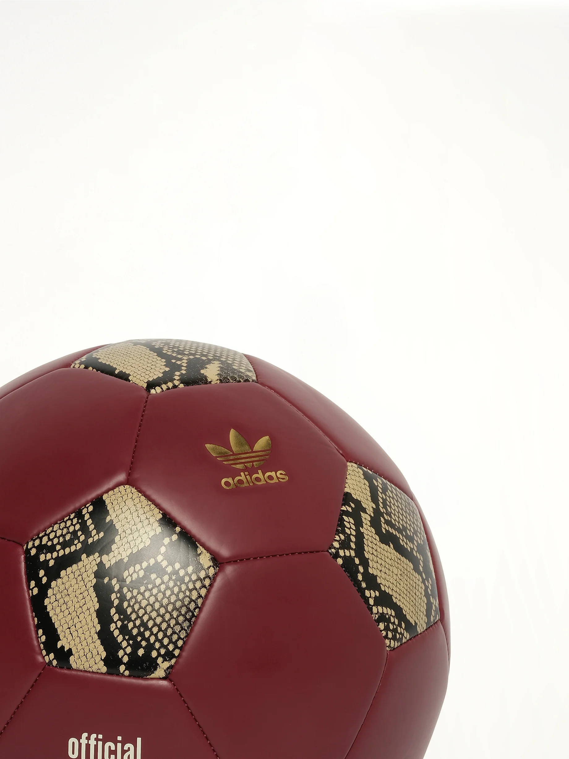 Adidas x Wales Bonner Football Ball in Cream White/Burgundy - Image 6