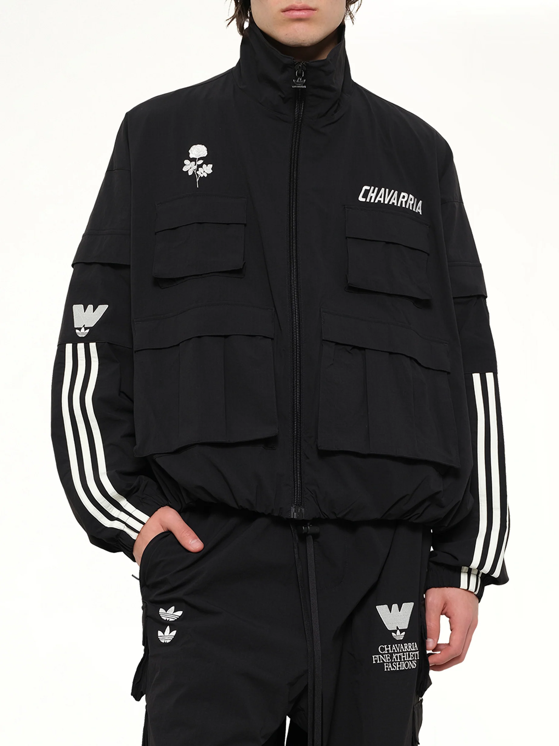 Adidas x WC Cargo Track Jacket in Black - Image 6