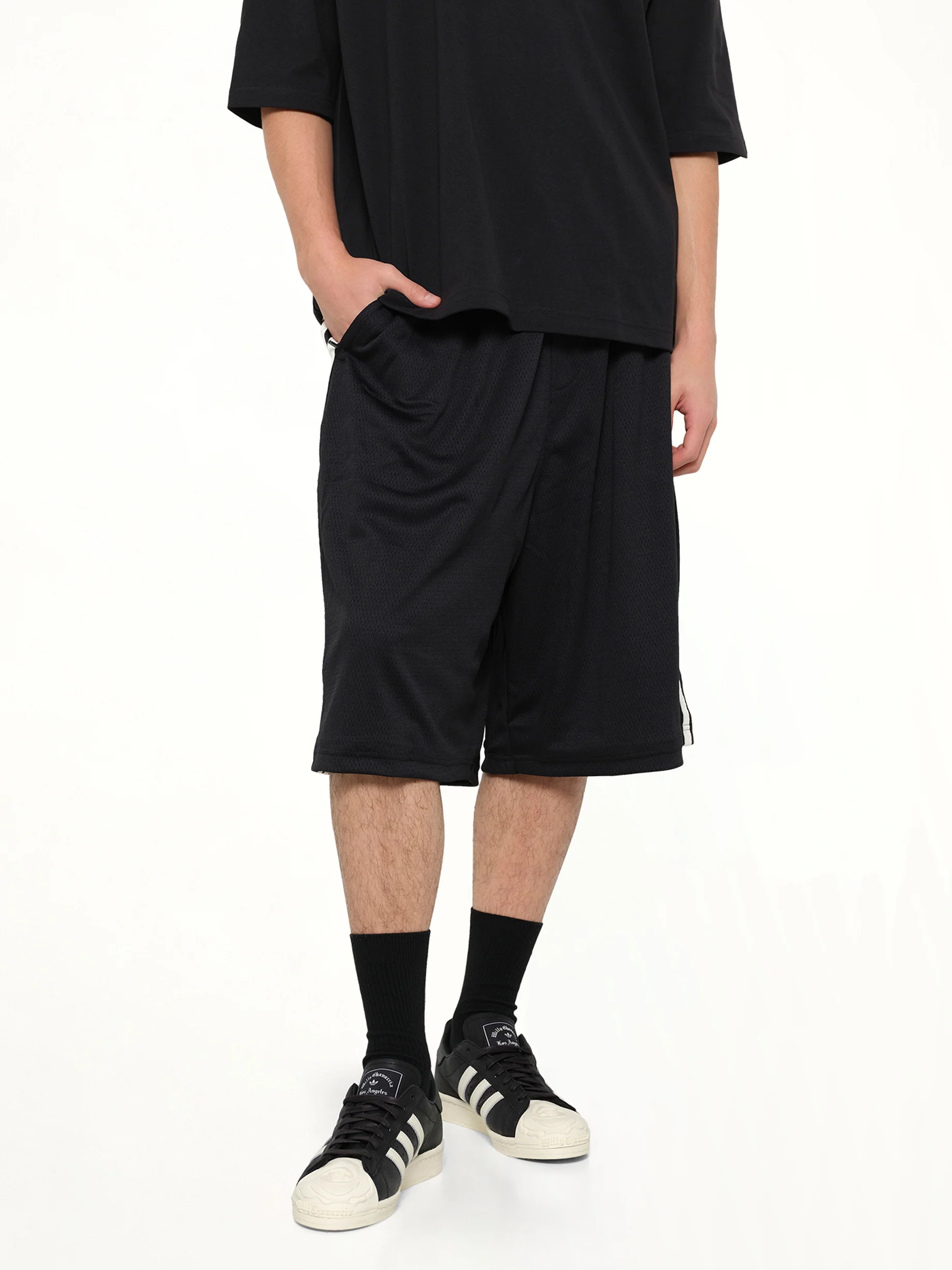 Adidas x WC Mesh Shorts in Black - Image 6