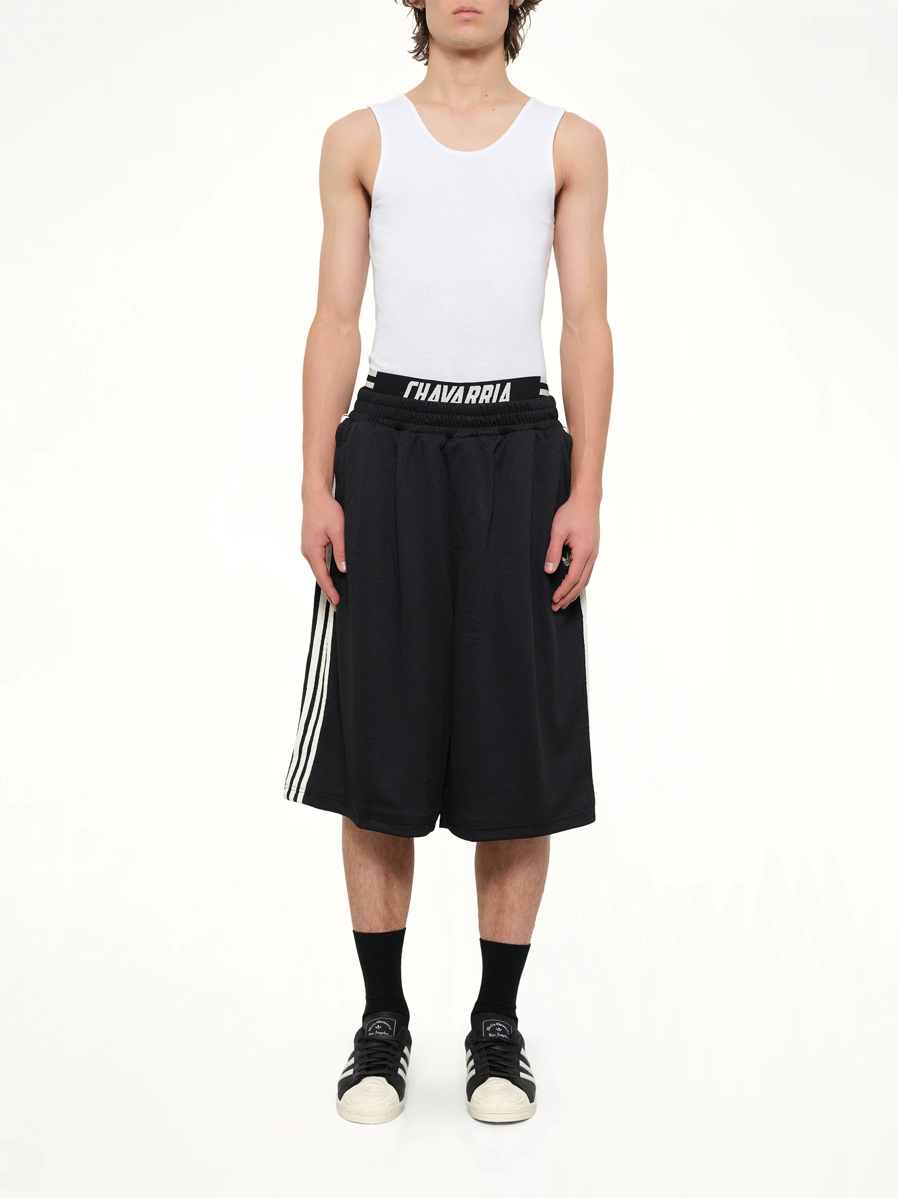 Adidas x WC Mesh Shorts in Black - Image 7