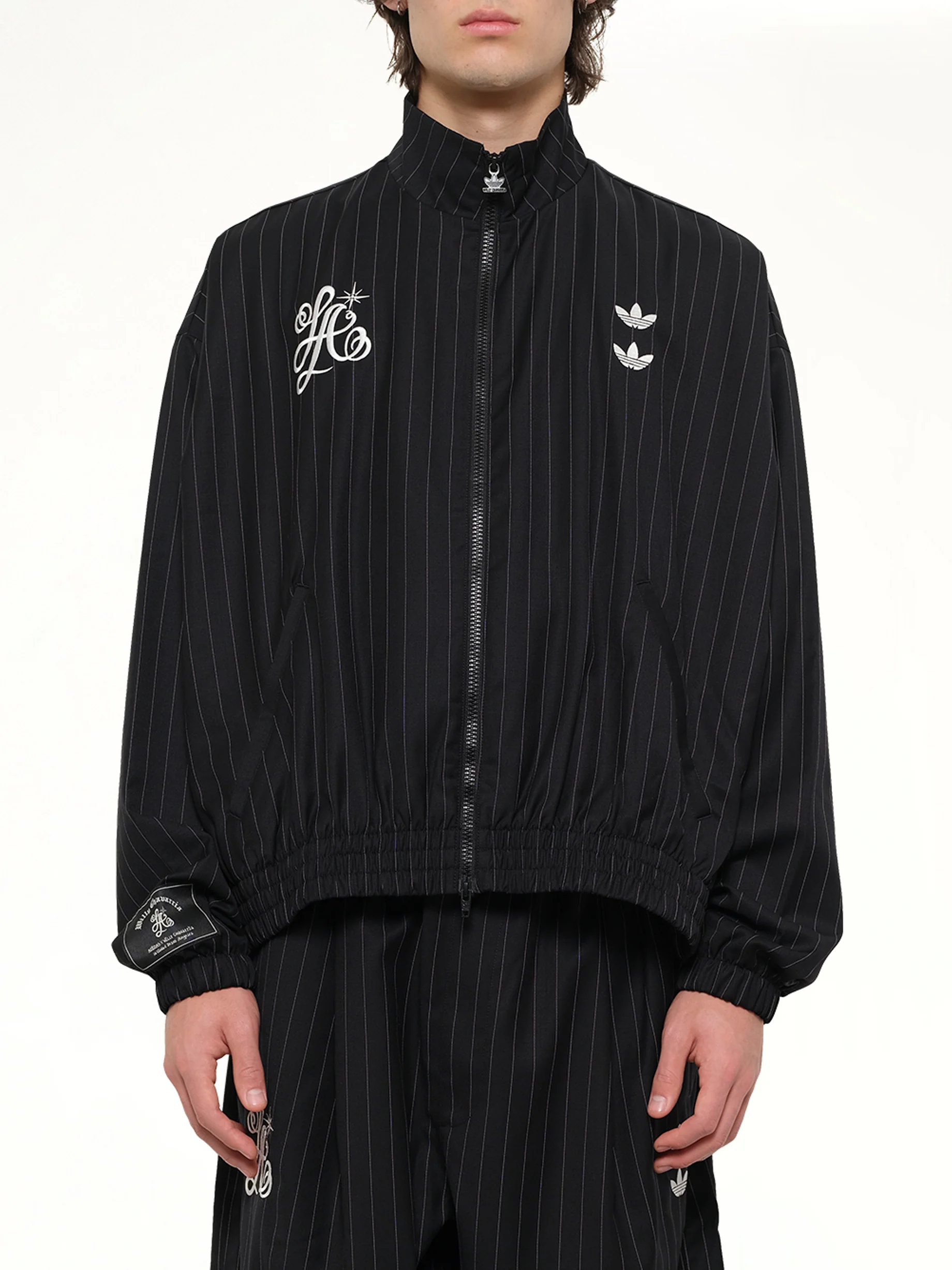 Adidas x WC Pinstripe Jacket in Black/White