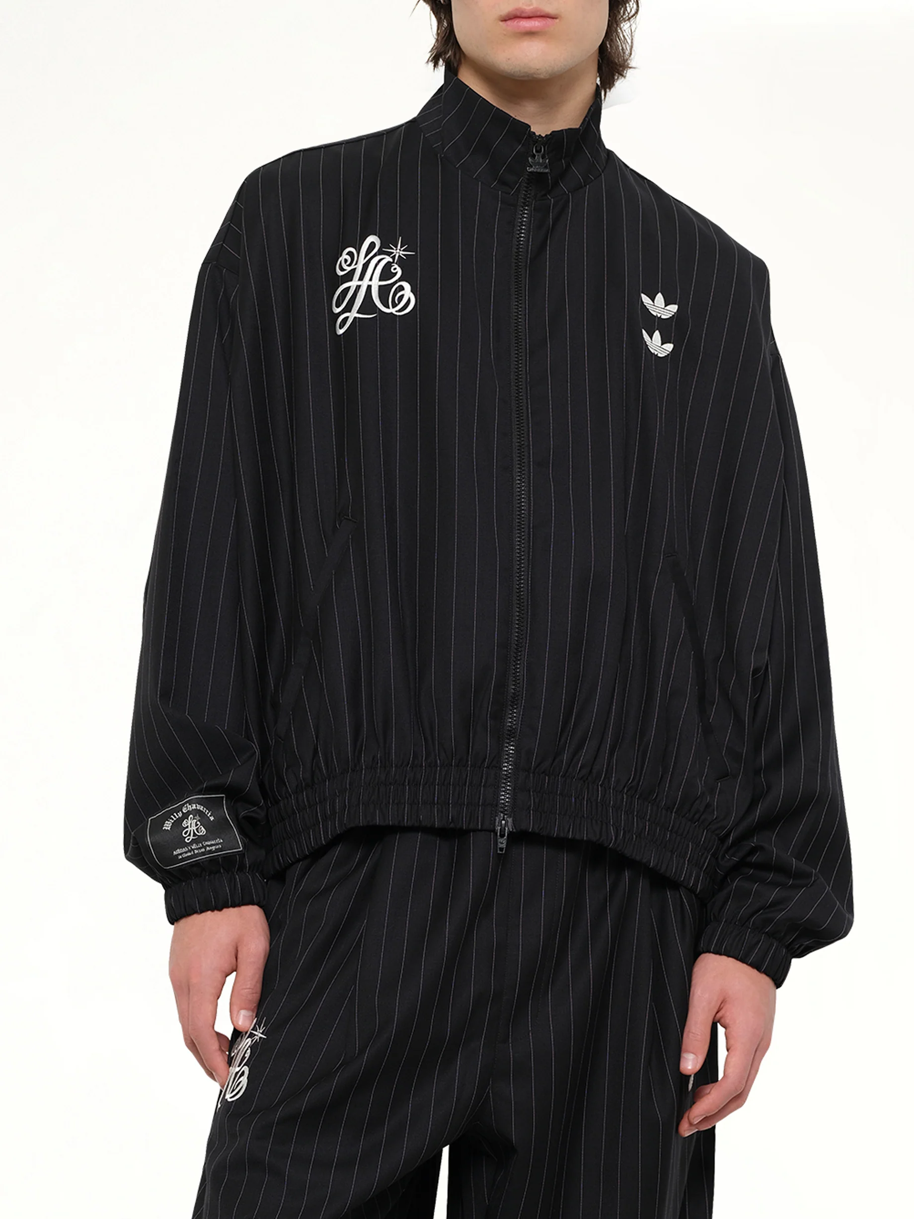 Adidas x WC Pinstripe Jacket in Black/White - Image 6