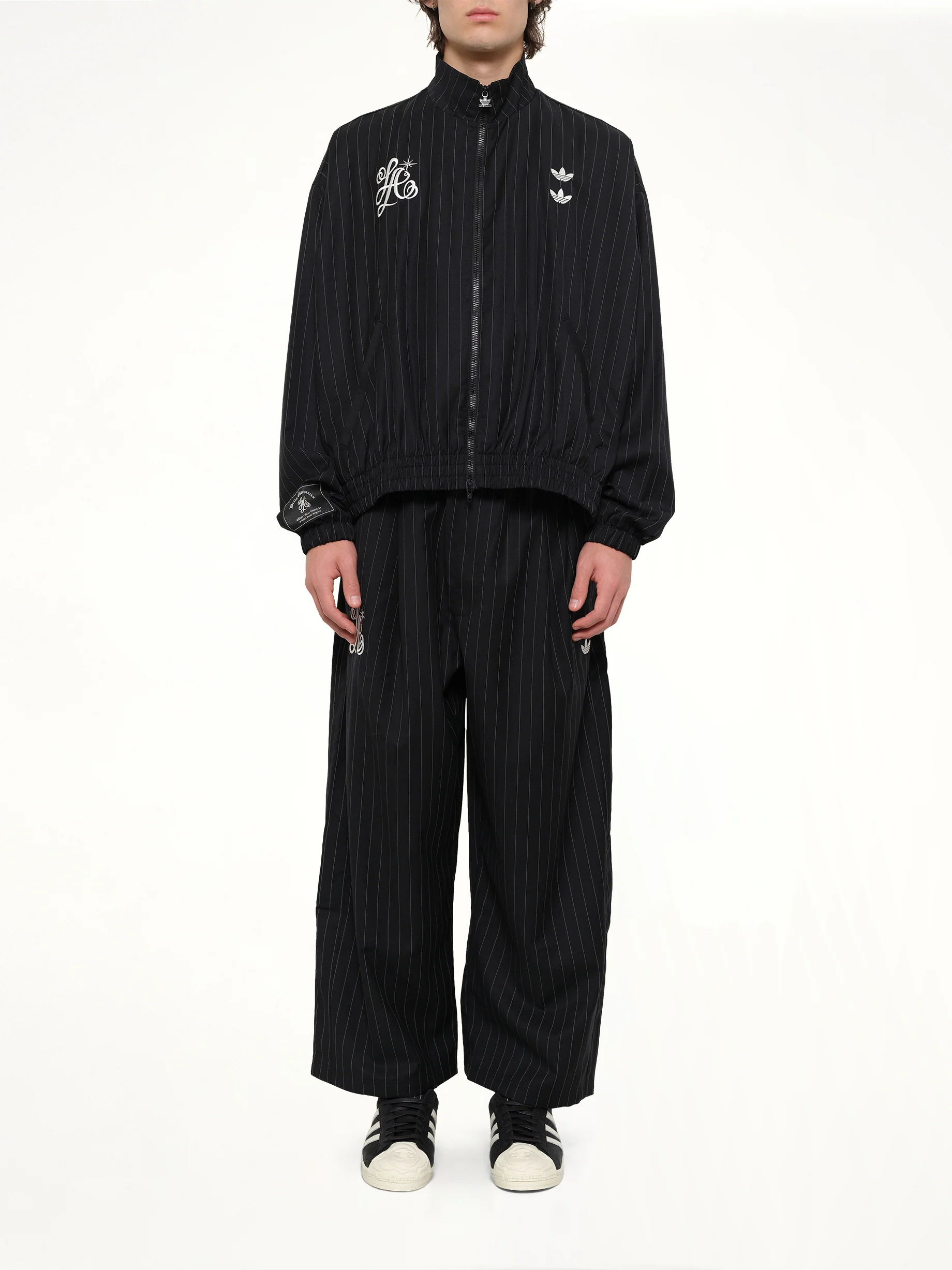 Adidas x WC Pinstripe Jacket in Black/White - Image 7