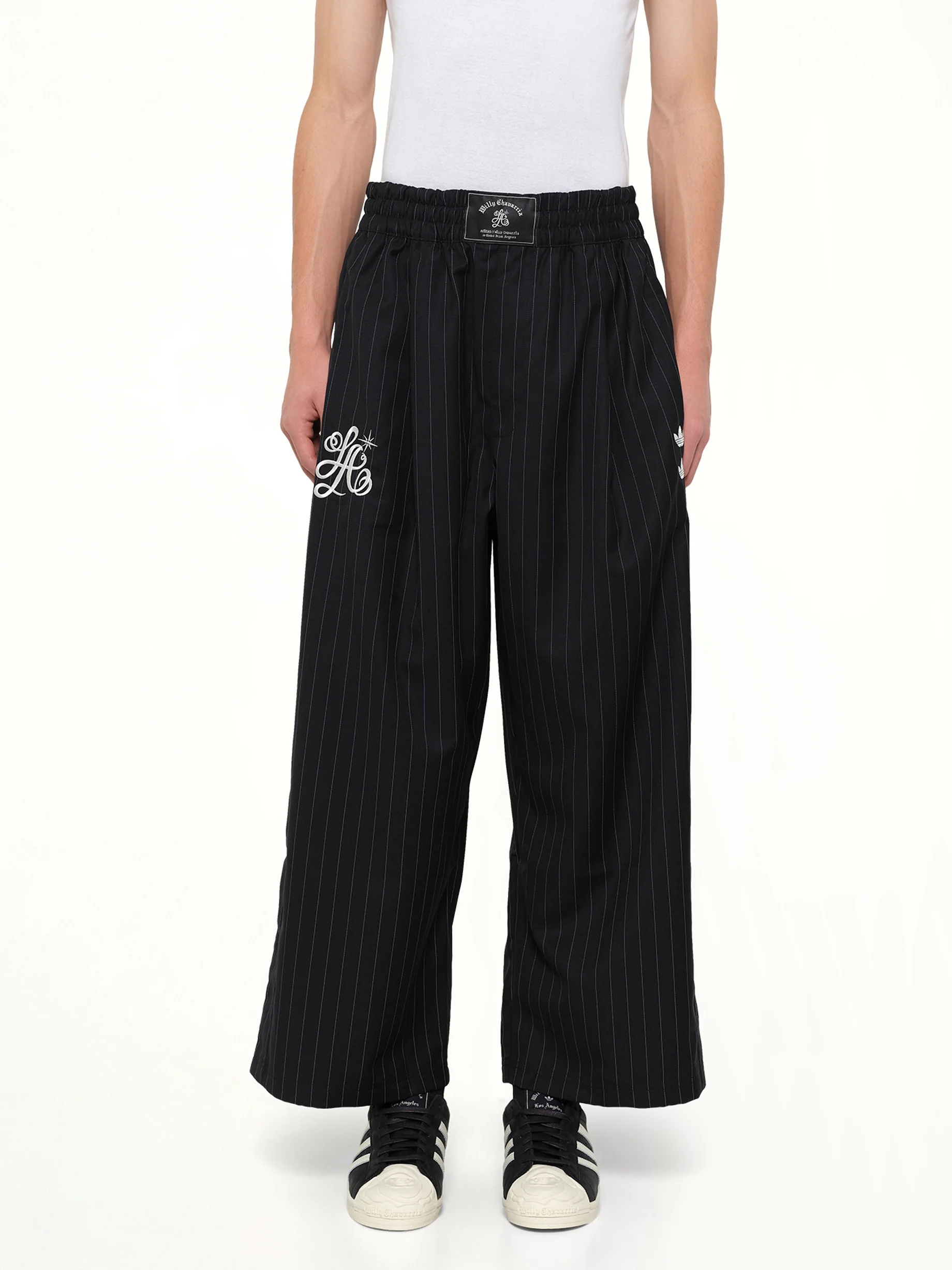 Adidas x WC Pinstripe Pants in Black/White