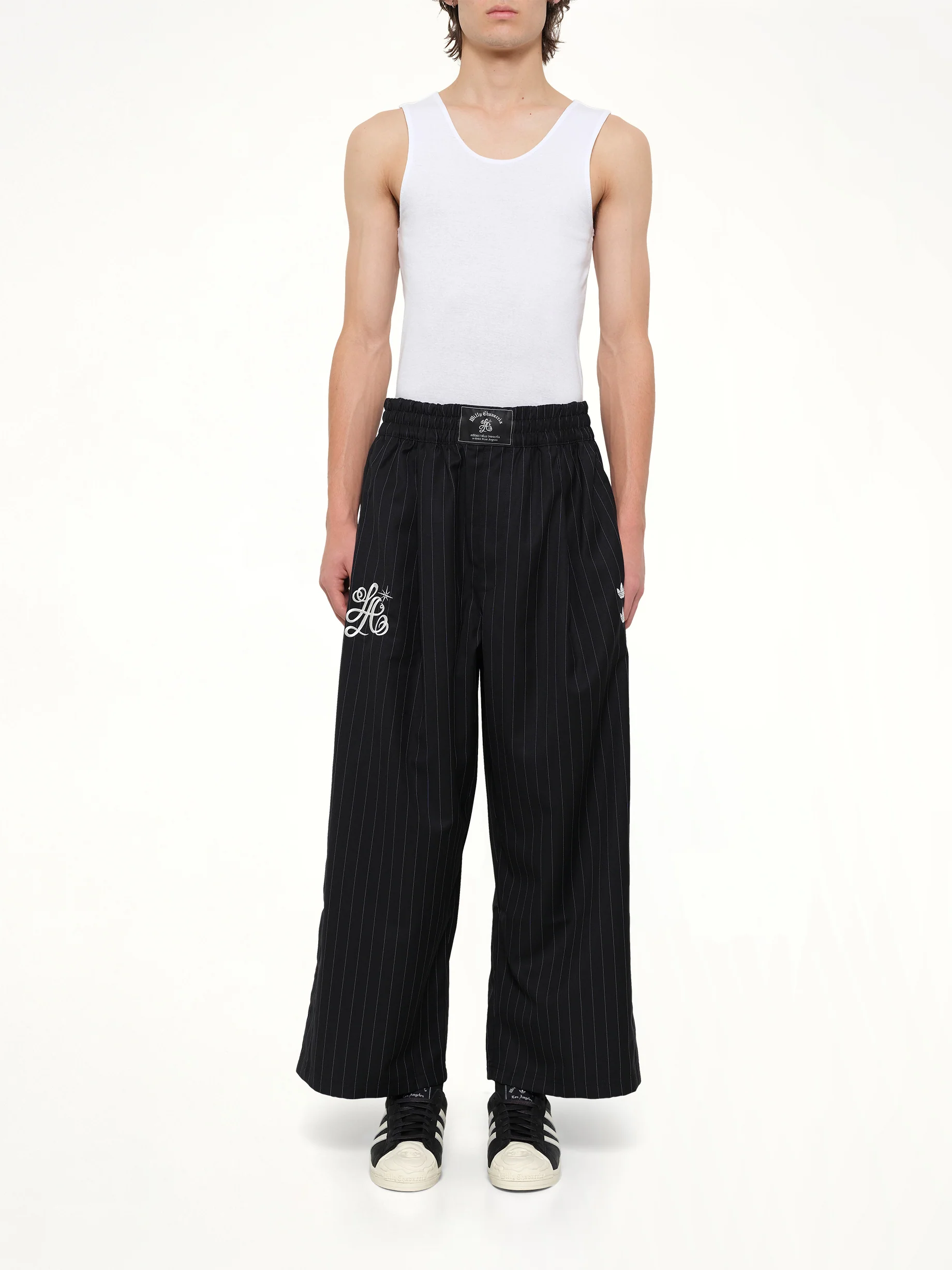 Adidas x WC Pinstripe Pants in Black/White - Image 7