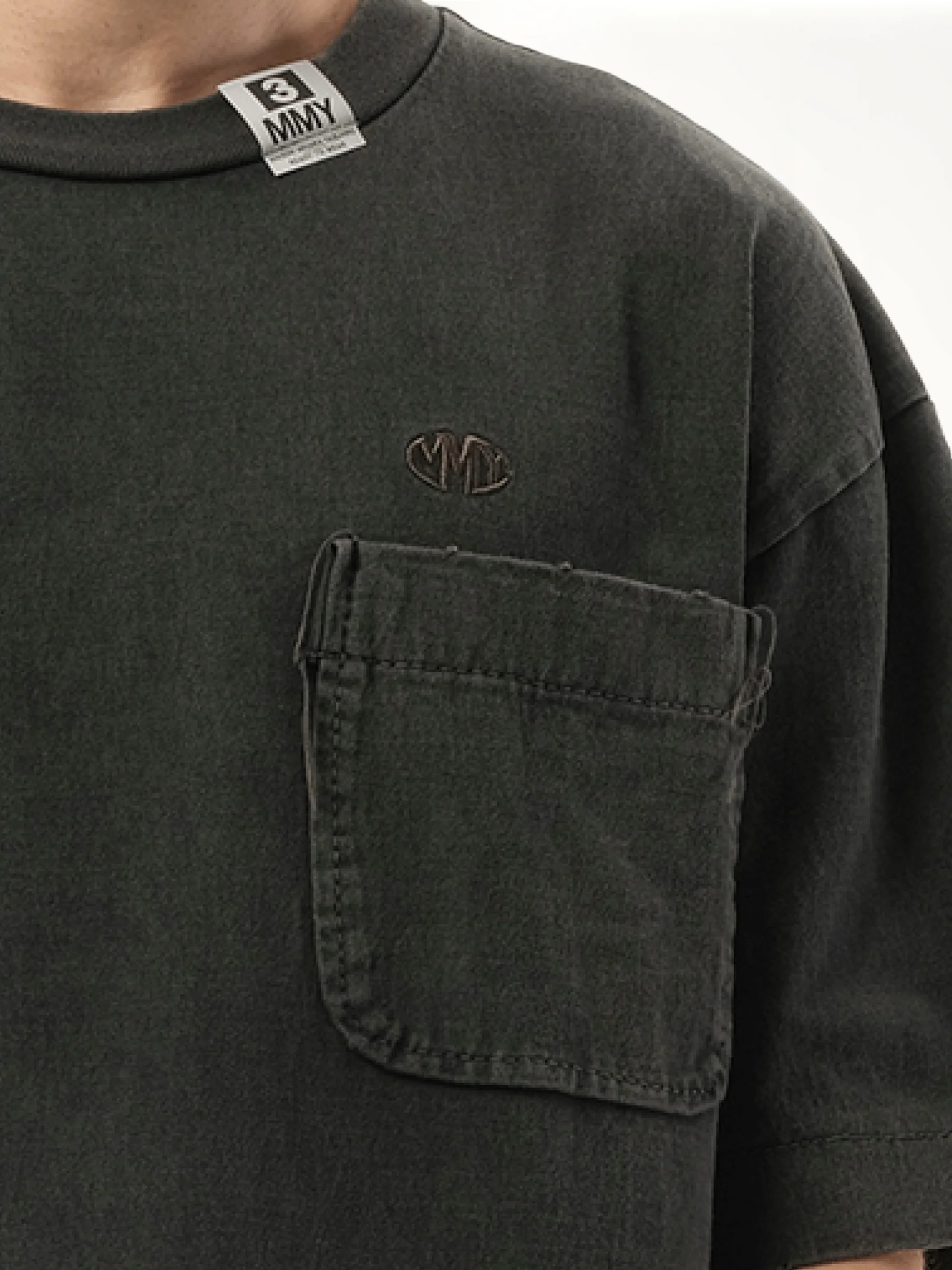 Amateur Sewn T-Shirt in Black - Image 3