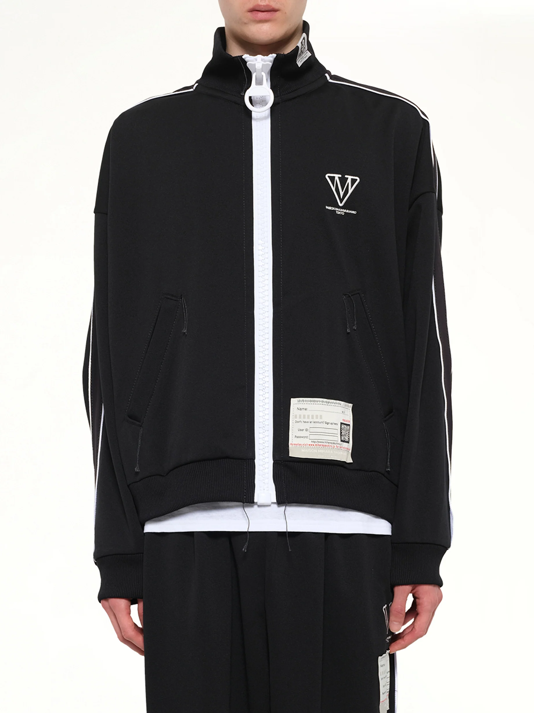 Amateur Sewn Track Jacket in Black