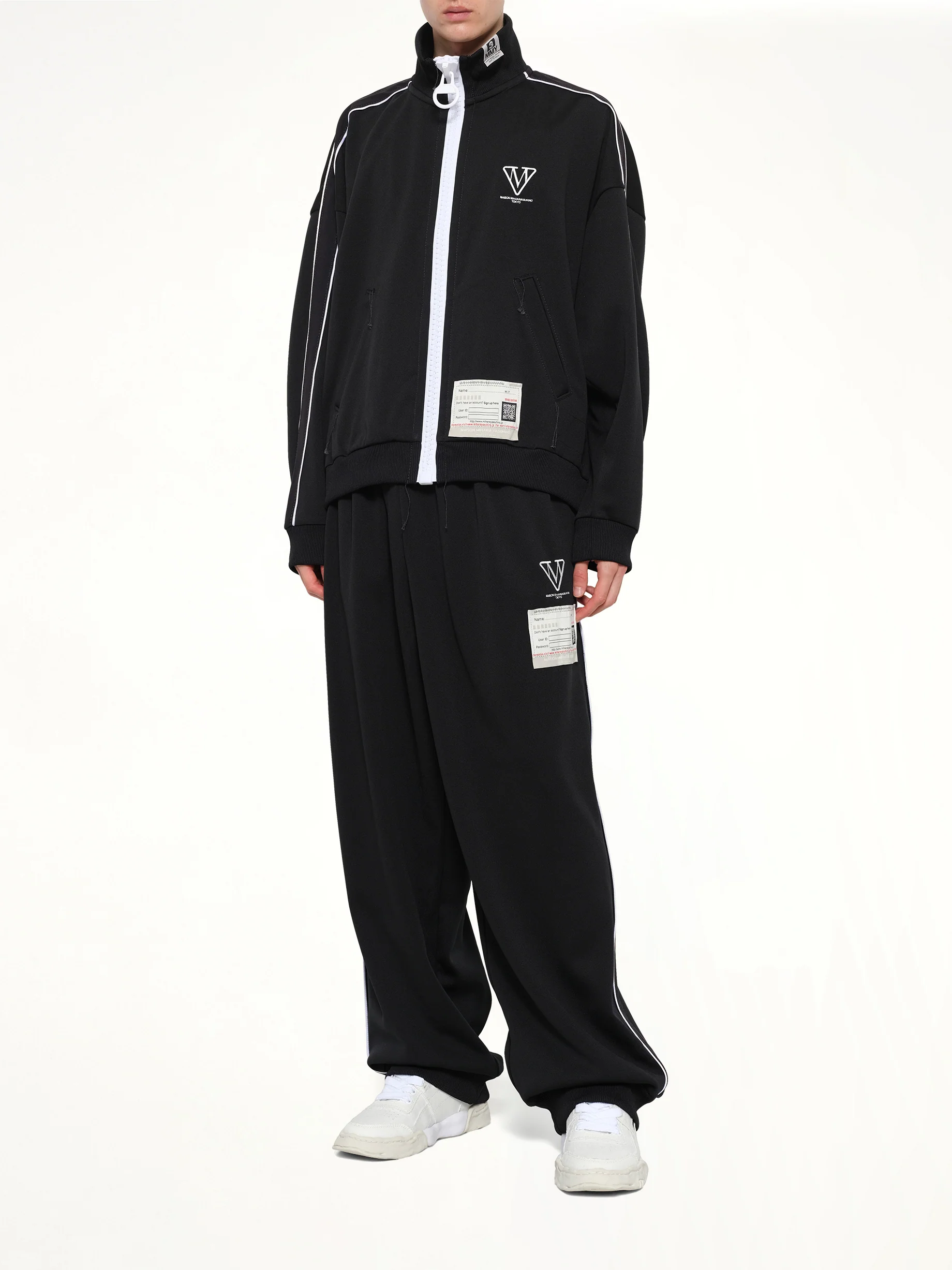Amateur Sewn Track Pants in Black - Image 4