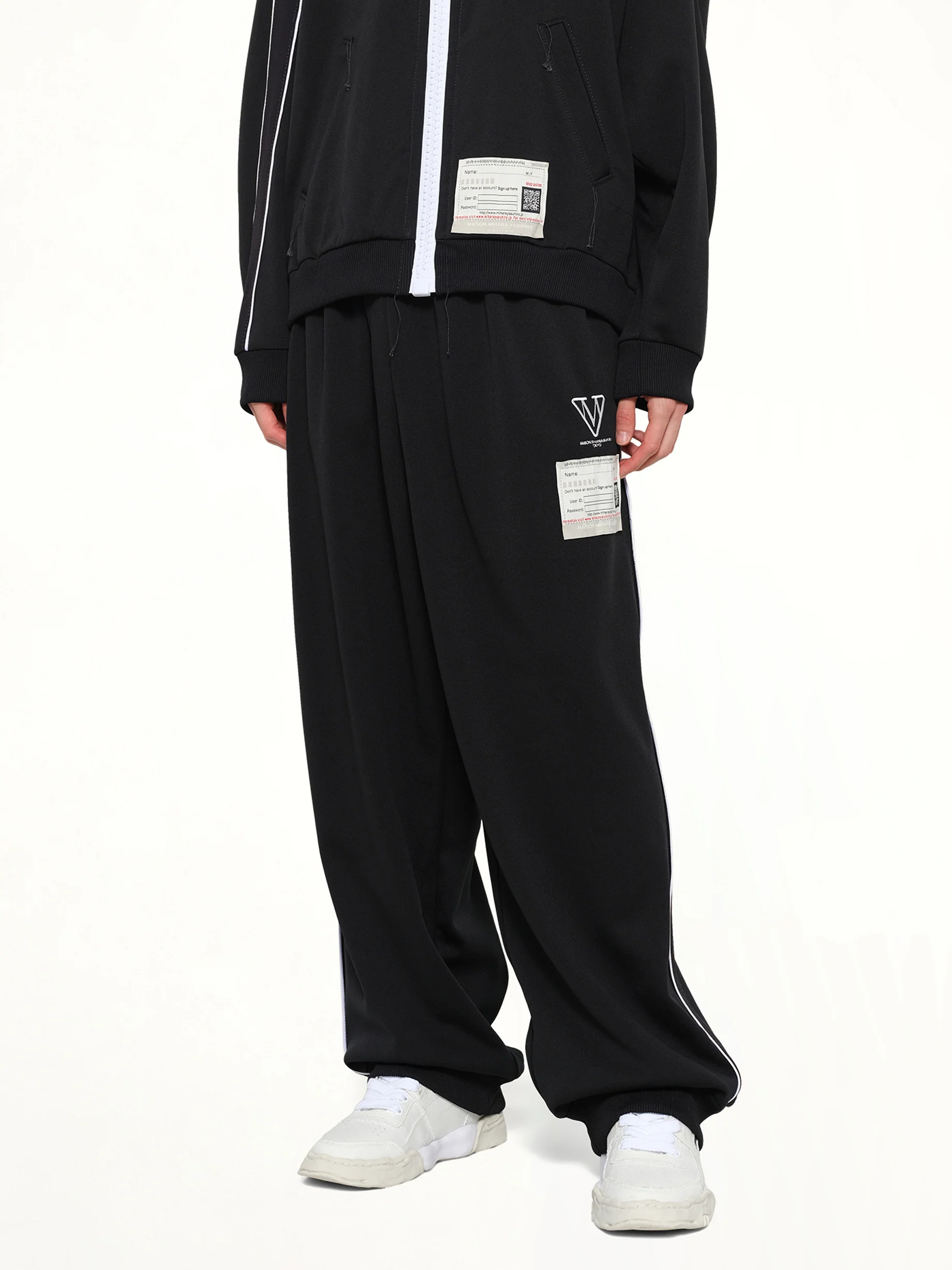 Amateur Sewn Track Pants in Black - Image 6