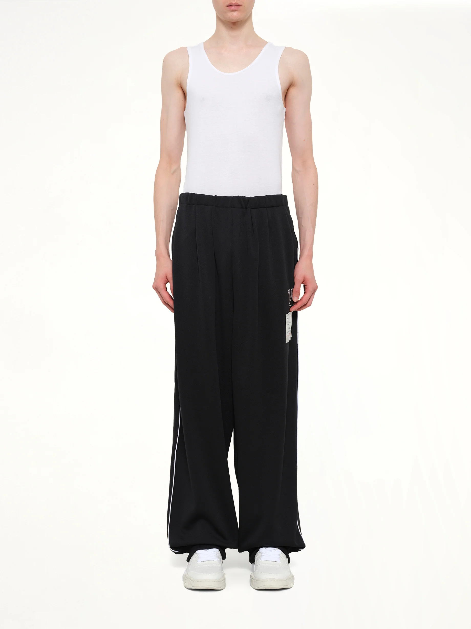 Amateur Sewn Track Pants in Black - Image 7