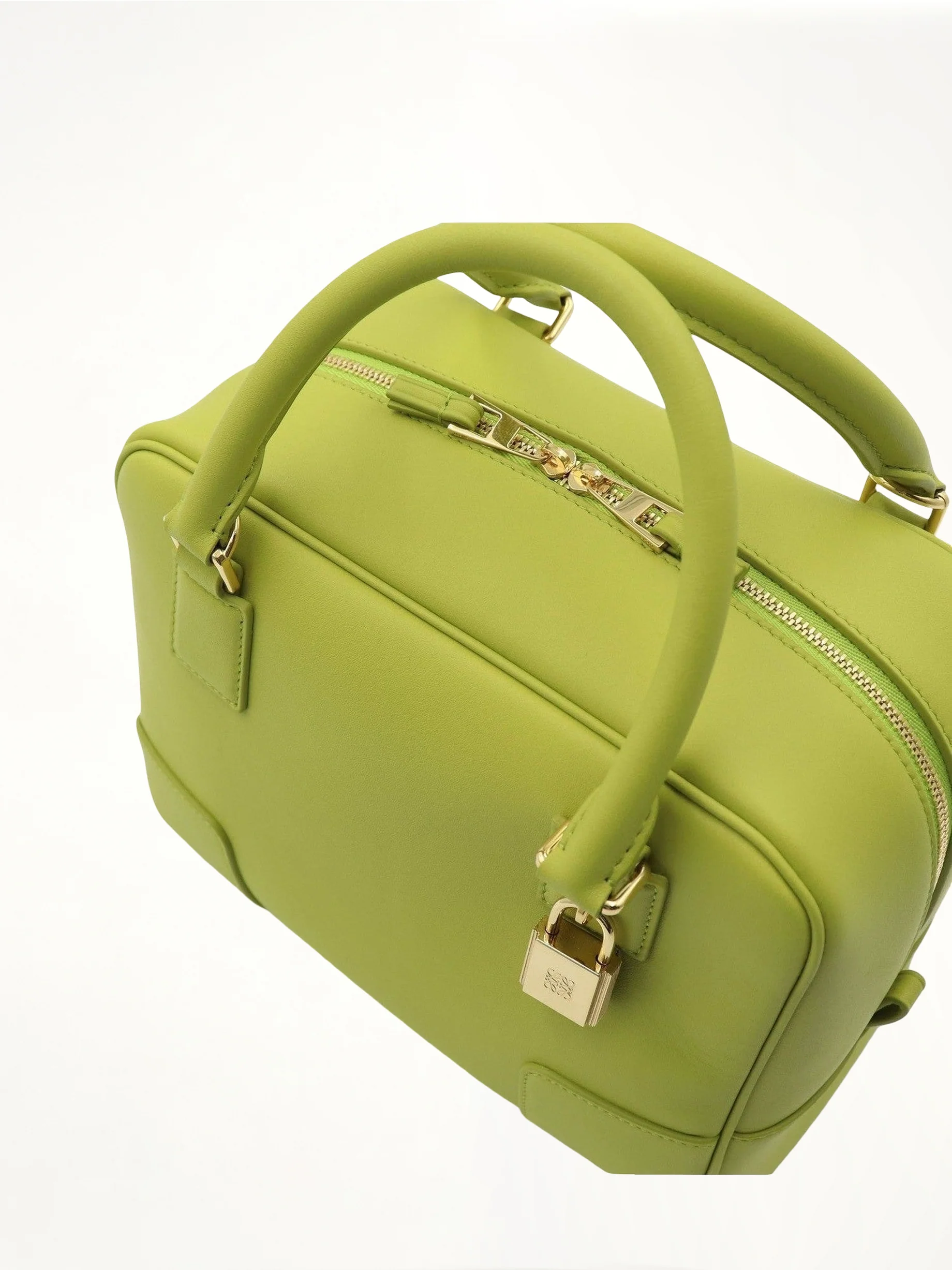 Amazona 19 Bag in Nappa Calfskin in Lime Yellow - Image 4