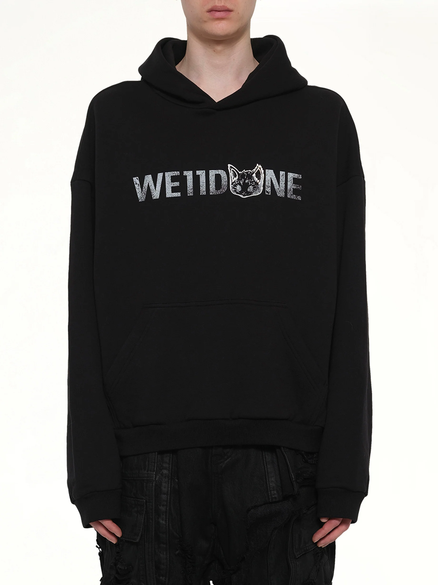 Amber Logo Hoodie in Black