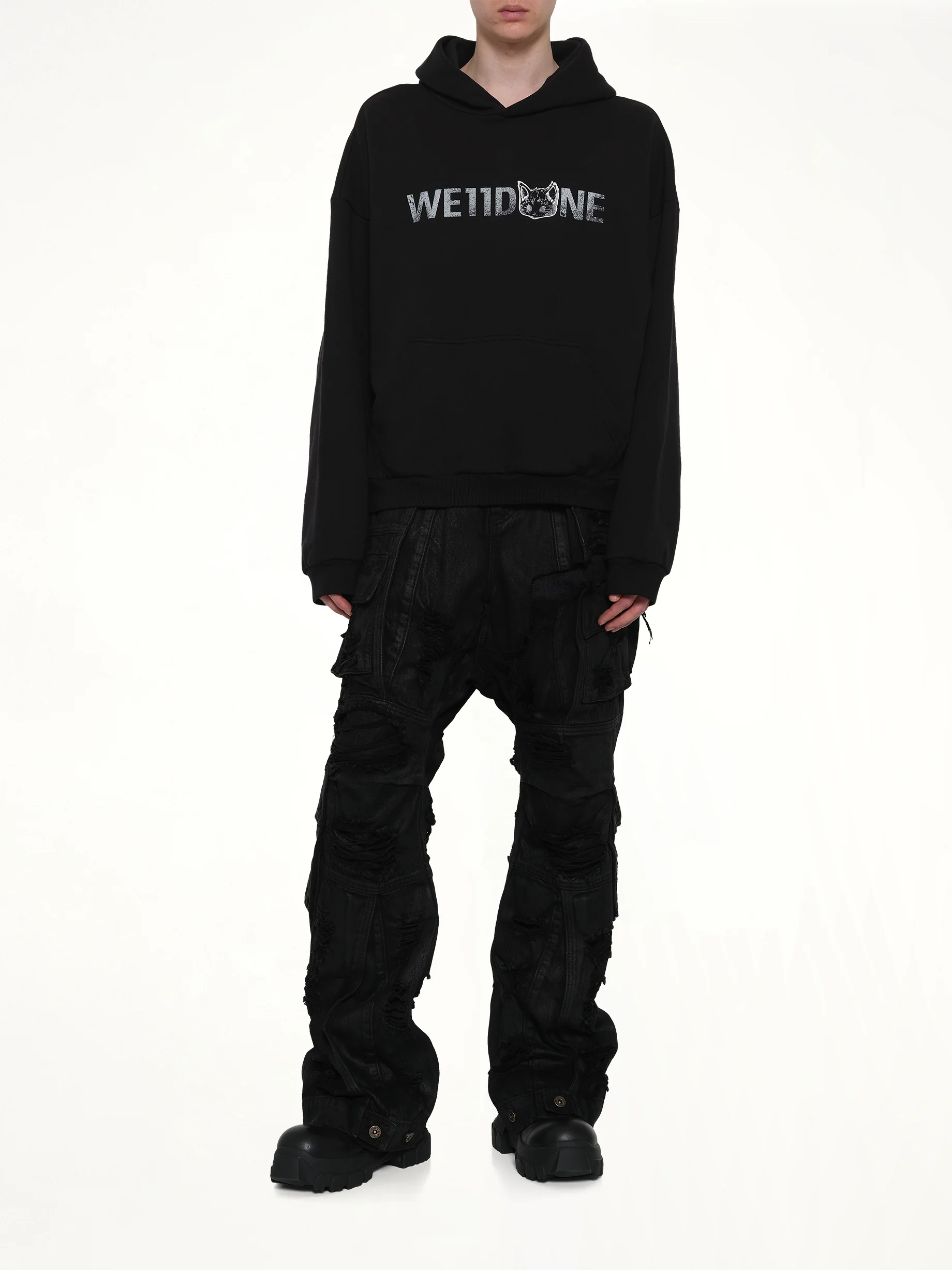 Amber Logo Hoodie in Black - Image 4