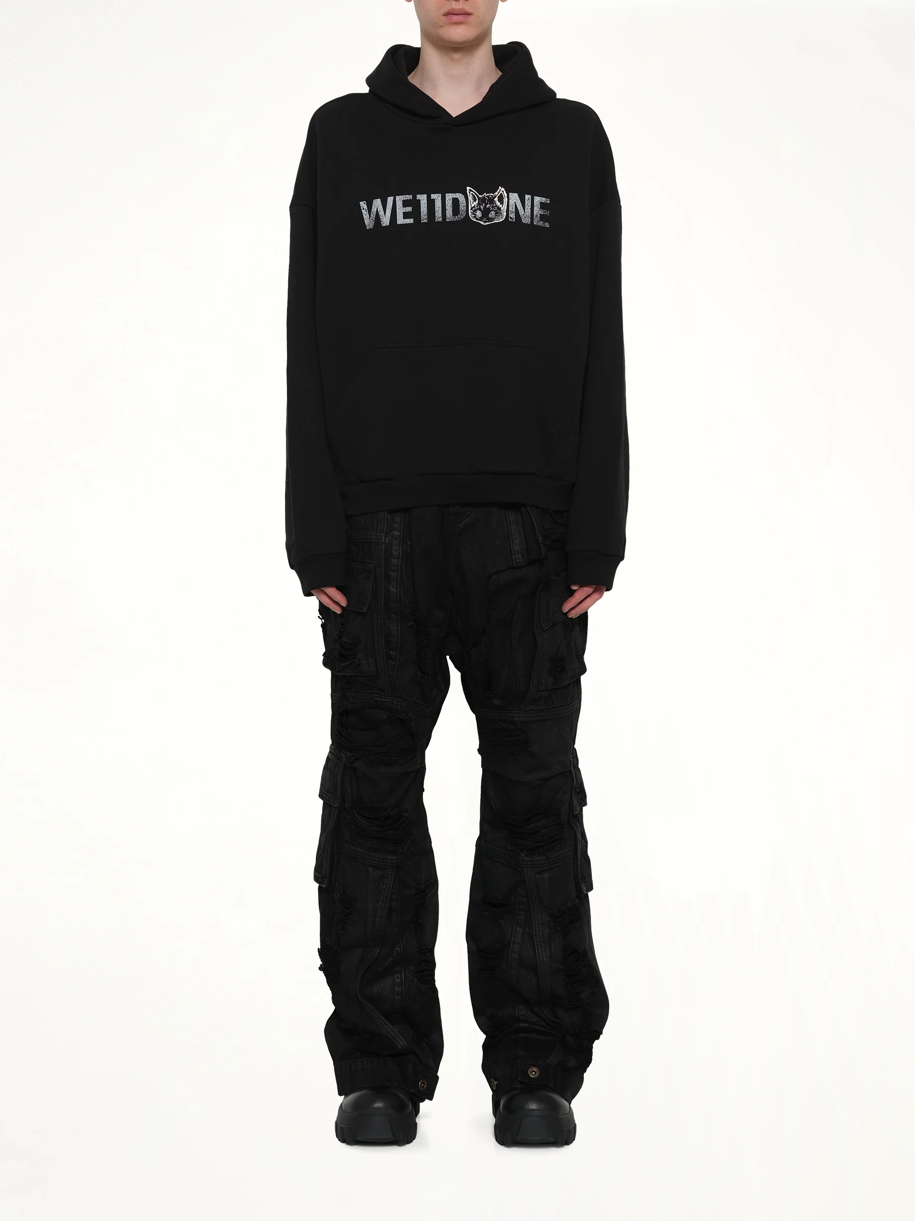 Amber Logo Hoodie in Black - Image 7