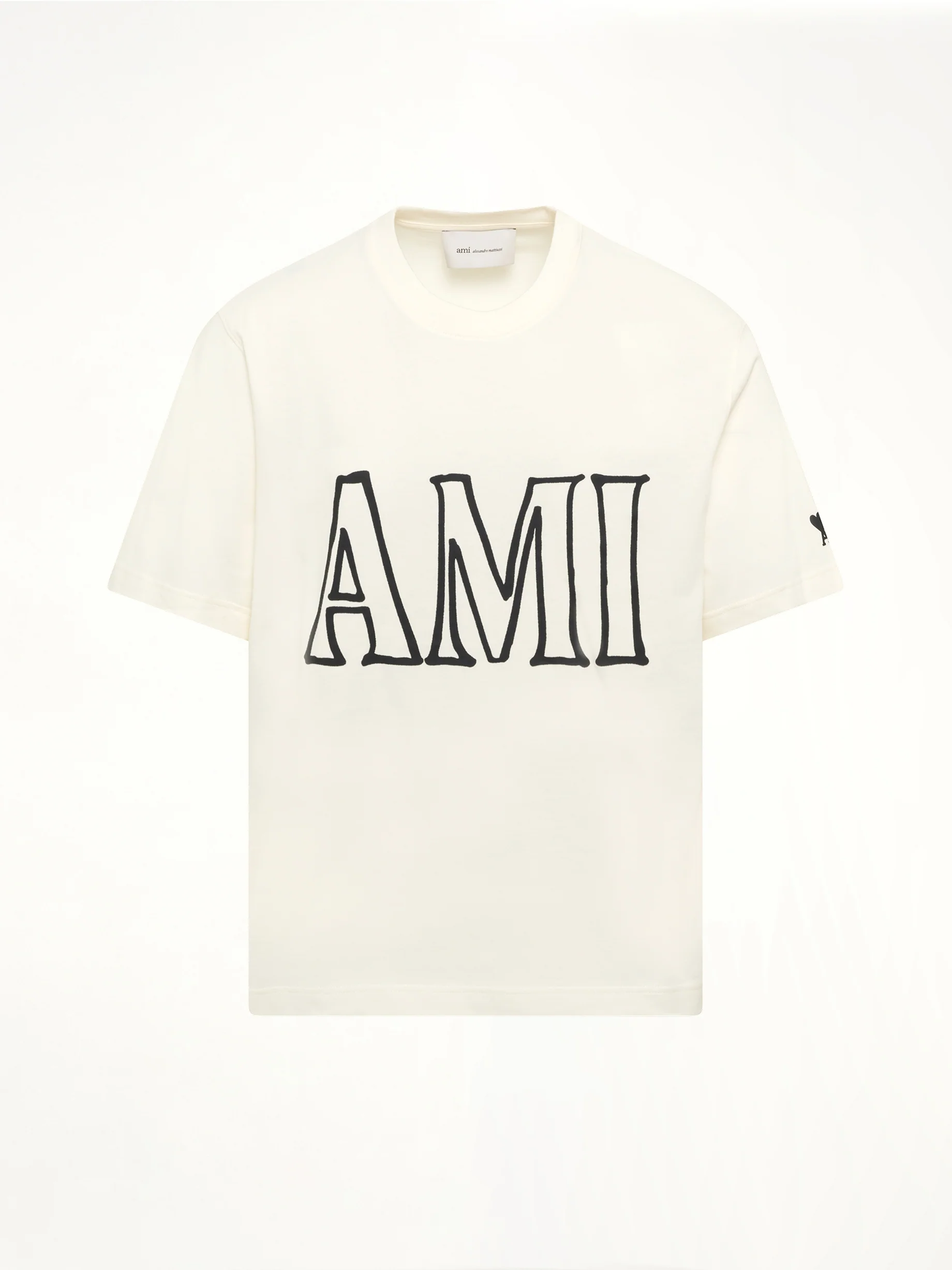 Ami Paris Boxy Fit T-Shirt in White - Image 2
