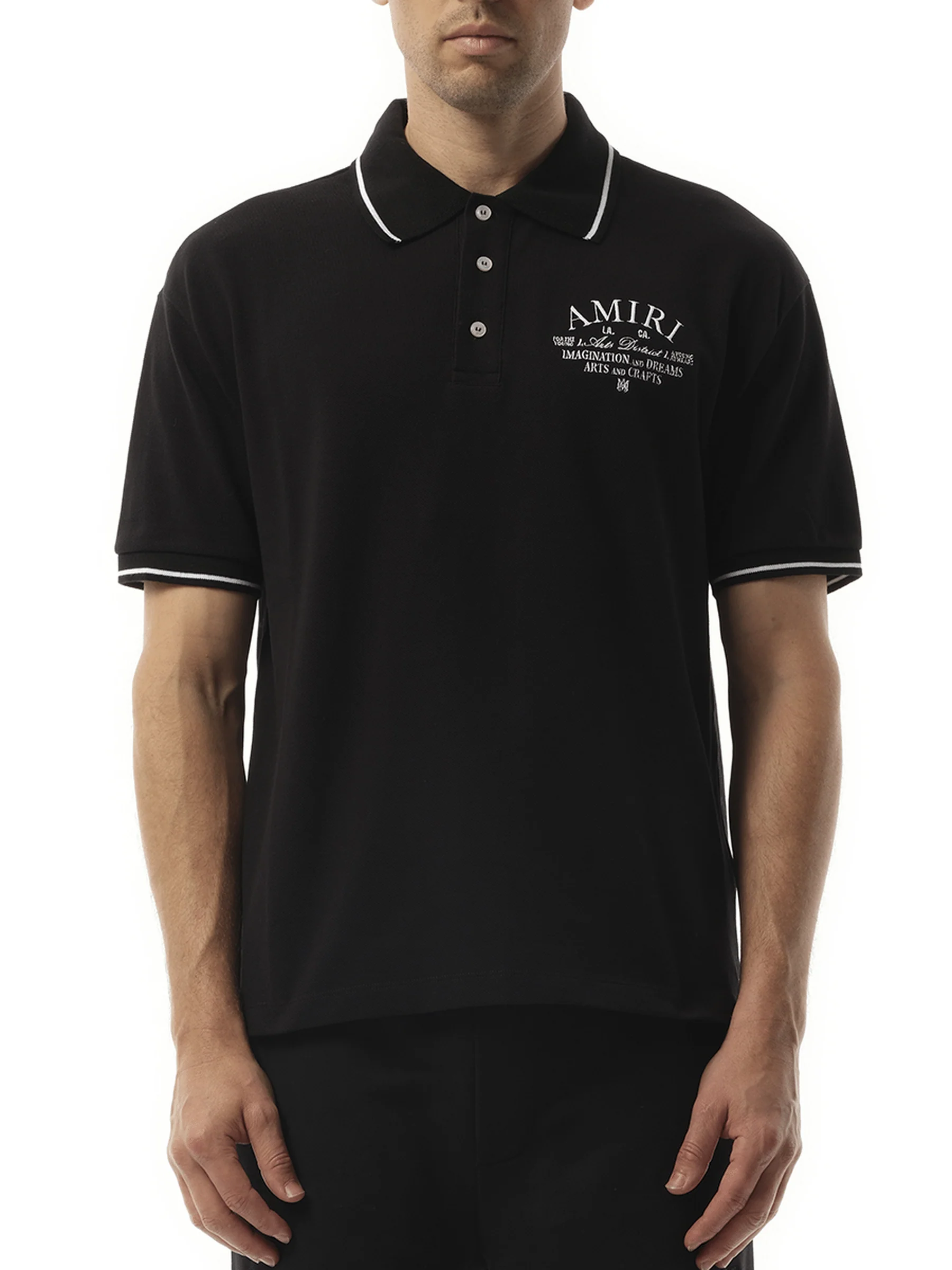 Amiri Arts District Polo in Black