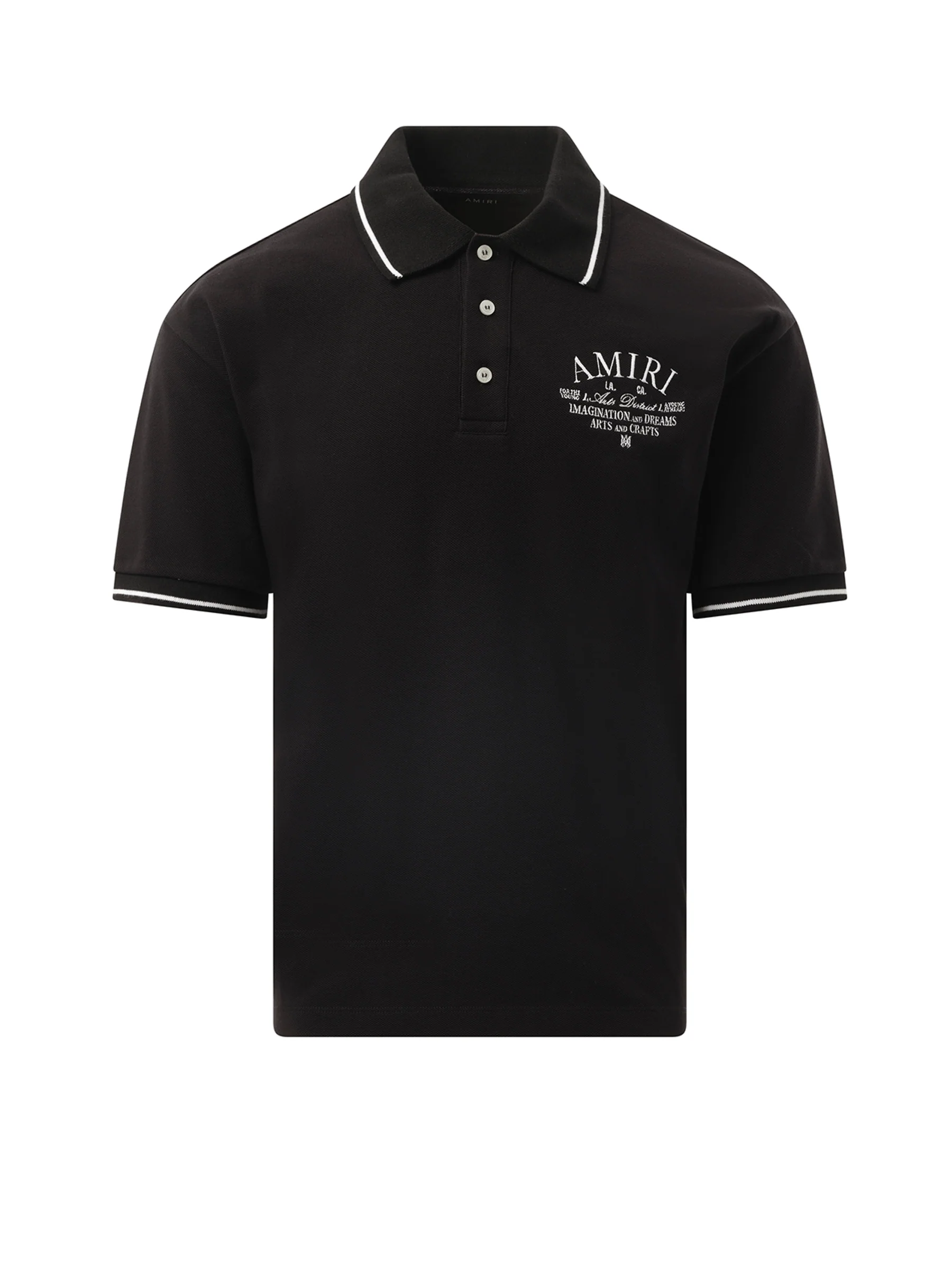 Amiri Arts District Polo in Black - Image 2