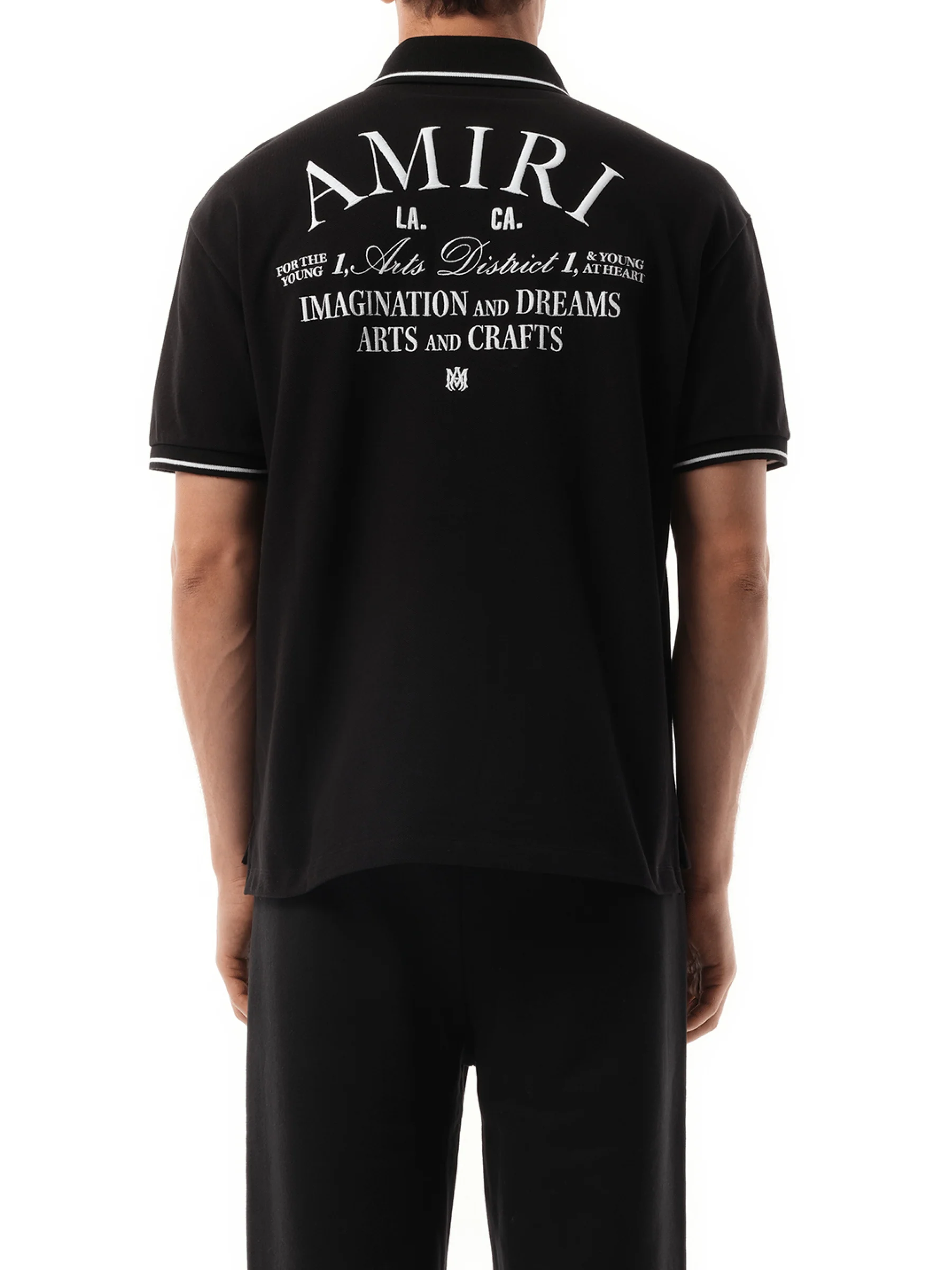 Amiri Arts District Polo in Black - Image 6