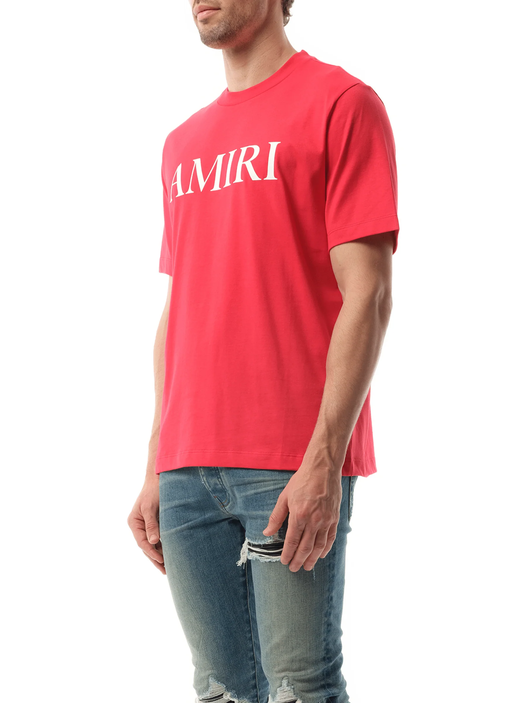 Amiri Core Logo T-Shirt in Red - Image 5