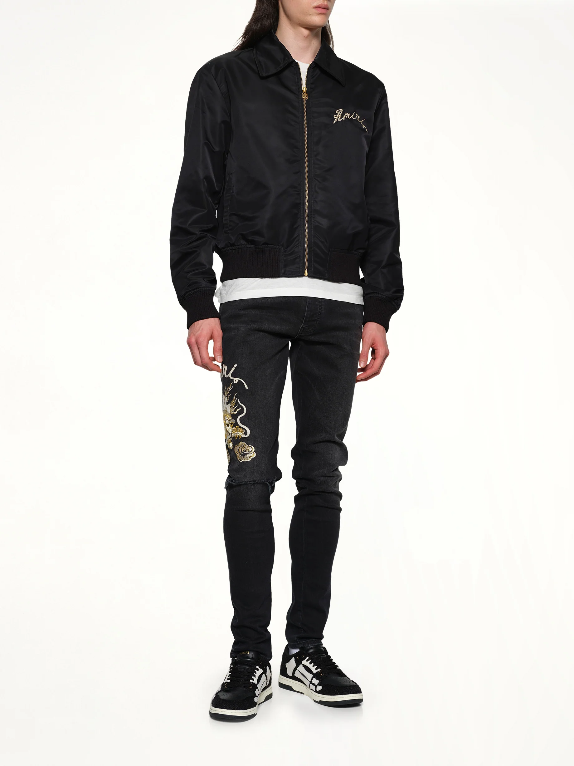 AMIRI Dragon Nylon Bomber in Black - Image 4
