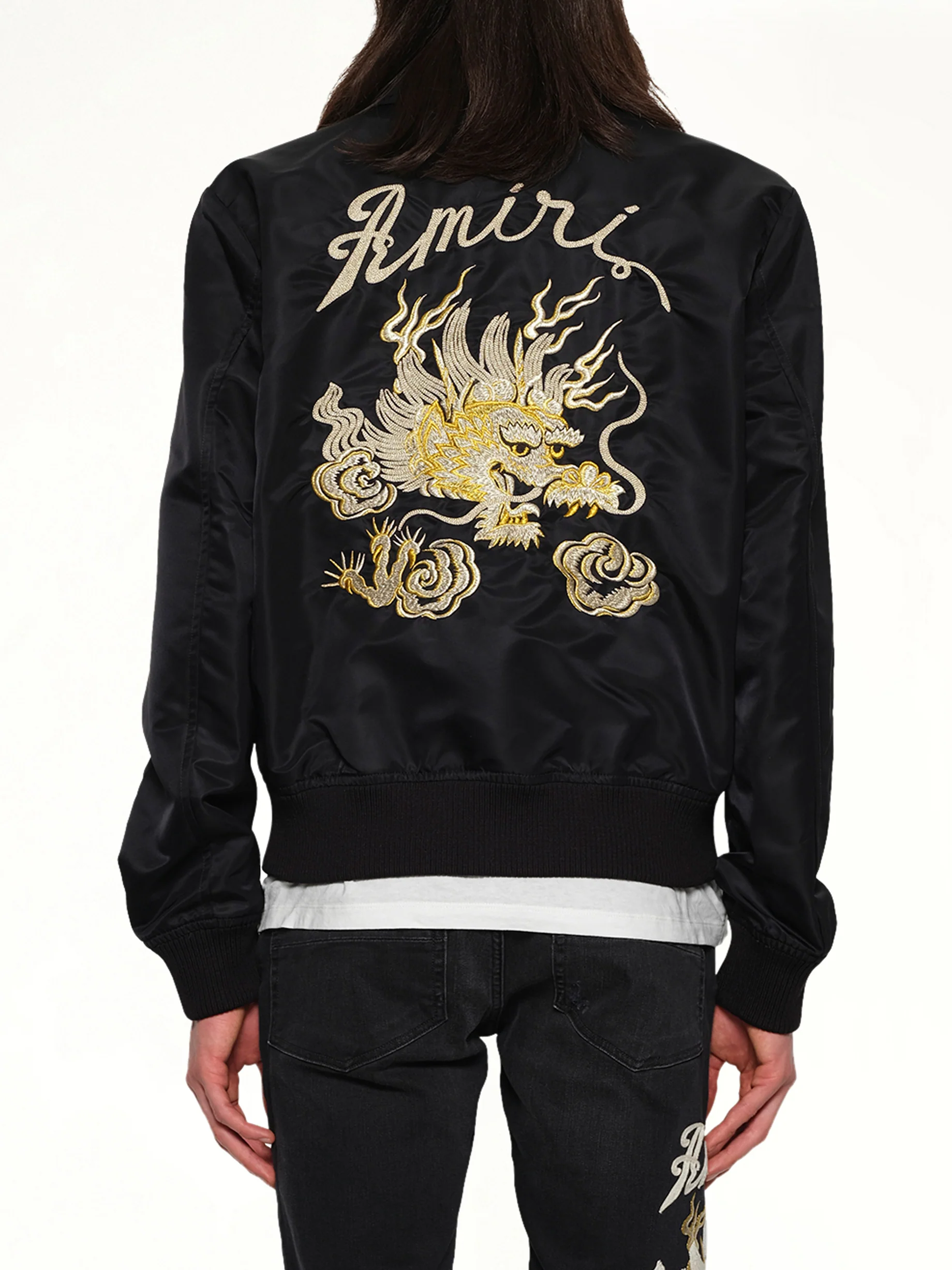 AMIRI Dragon Nylon Bomber in Black - Image 5