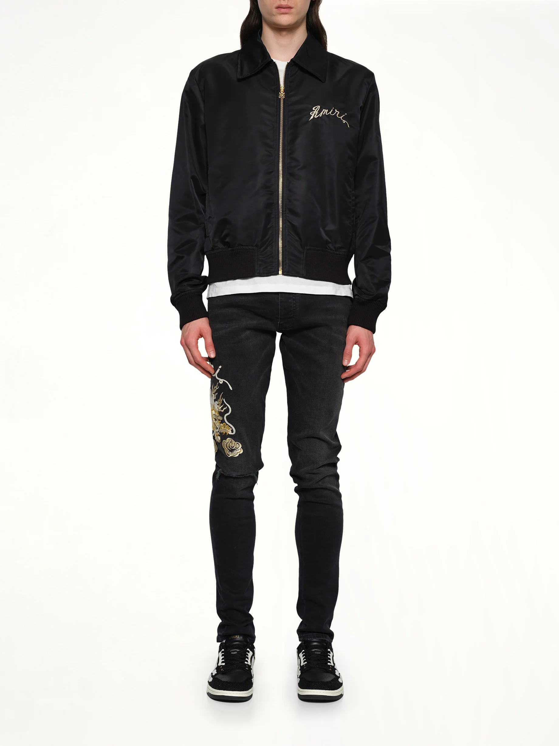 AMIRI Dragon Nylon Bomber in Black - Image 7