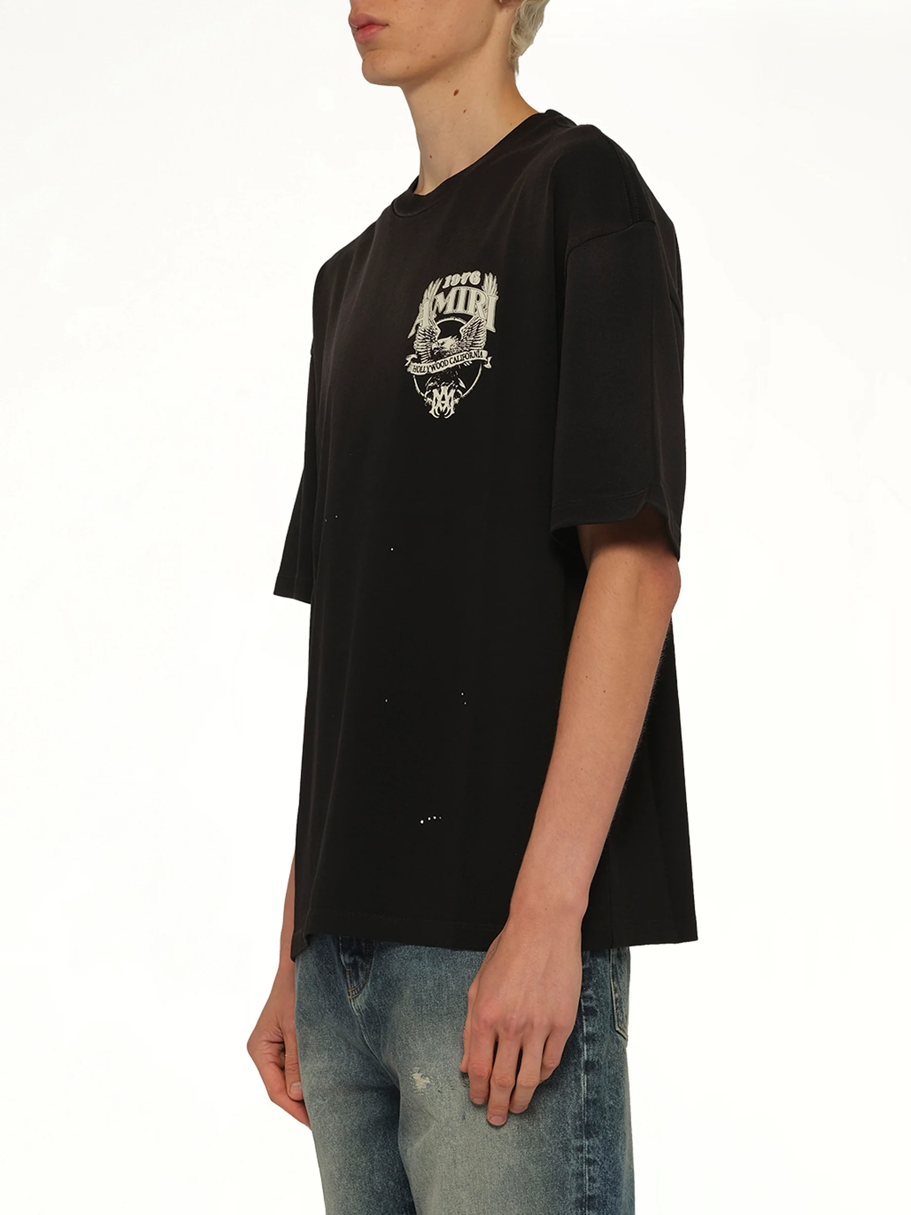 Amiri Eagle Oversized T-Shirt in Black - Image 3