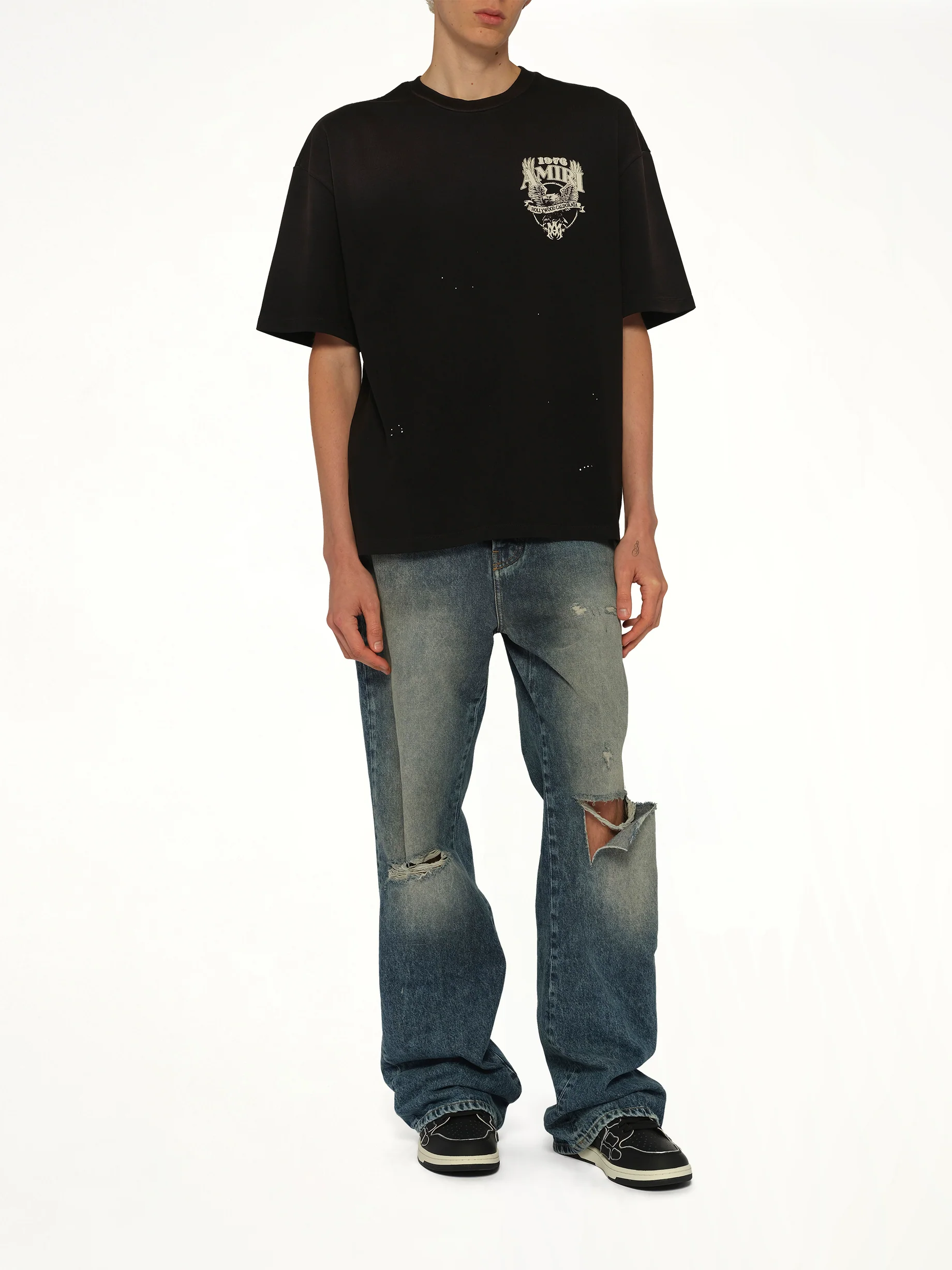 Amiri Eagle Oversized T-Shirt in Black - Image 4