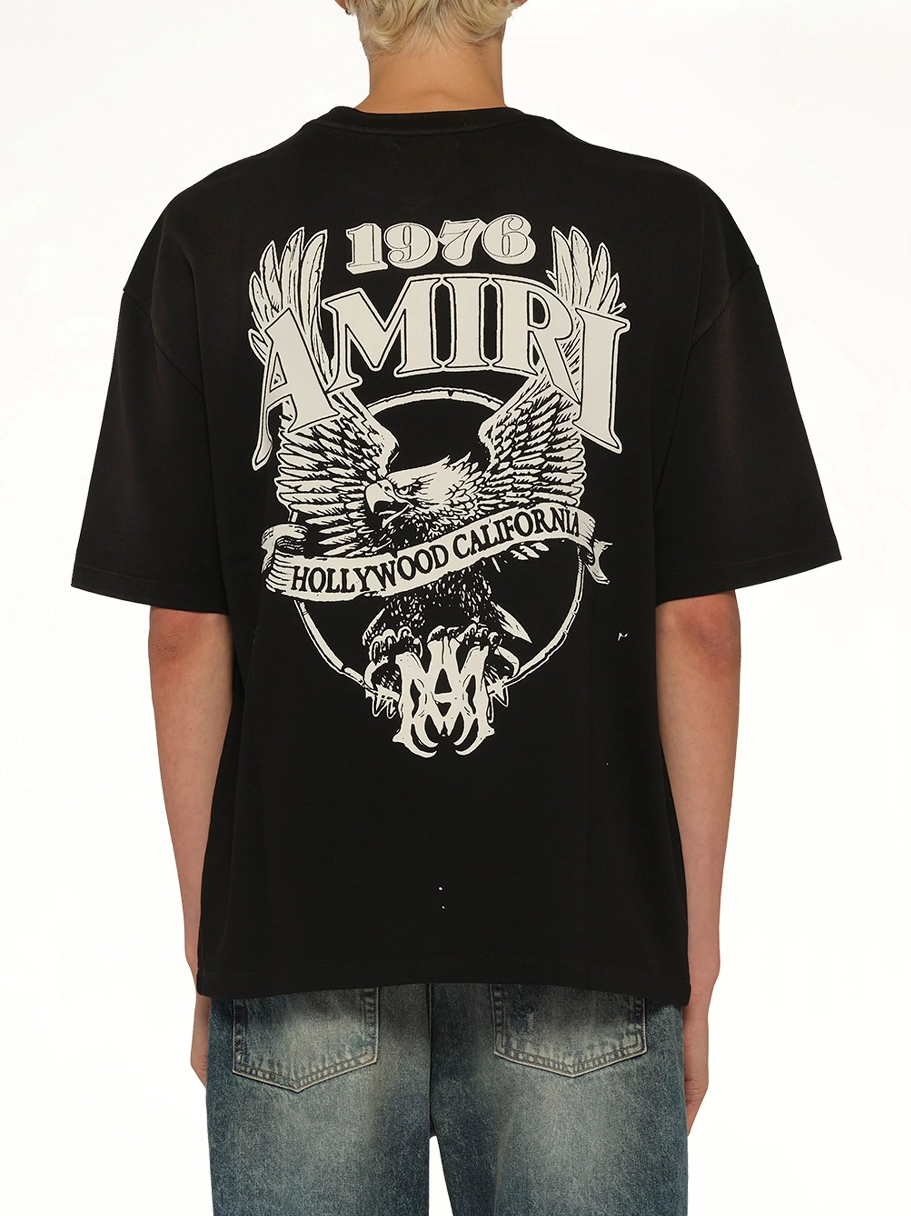 Amiri Eagle Oversized T-Shirt in Black - Image 5