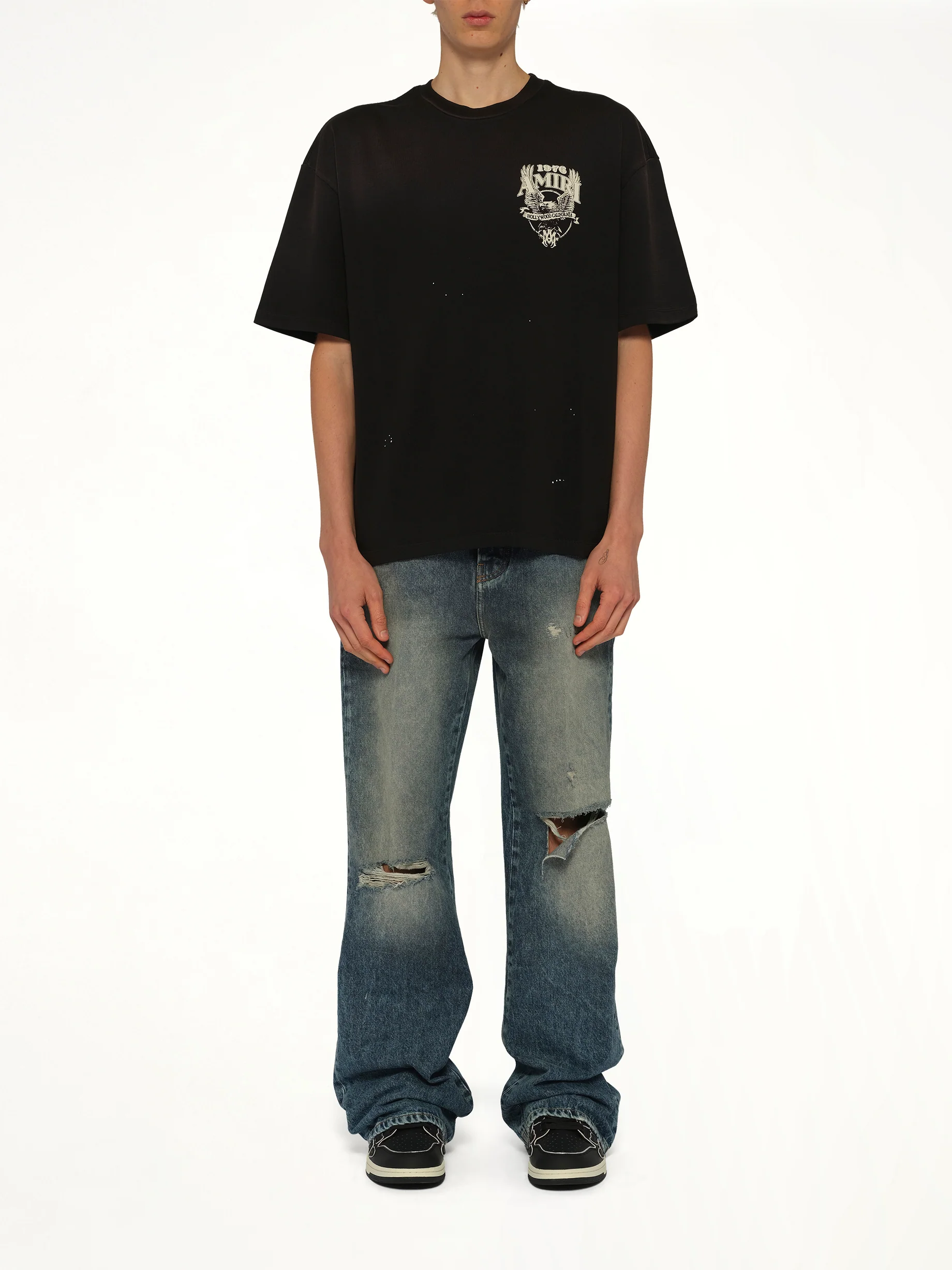 Amiri Eagle Oversized T-Shirt in Black - Image 7