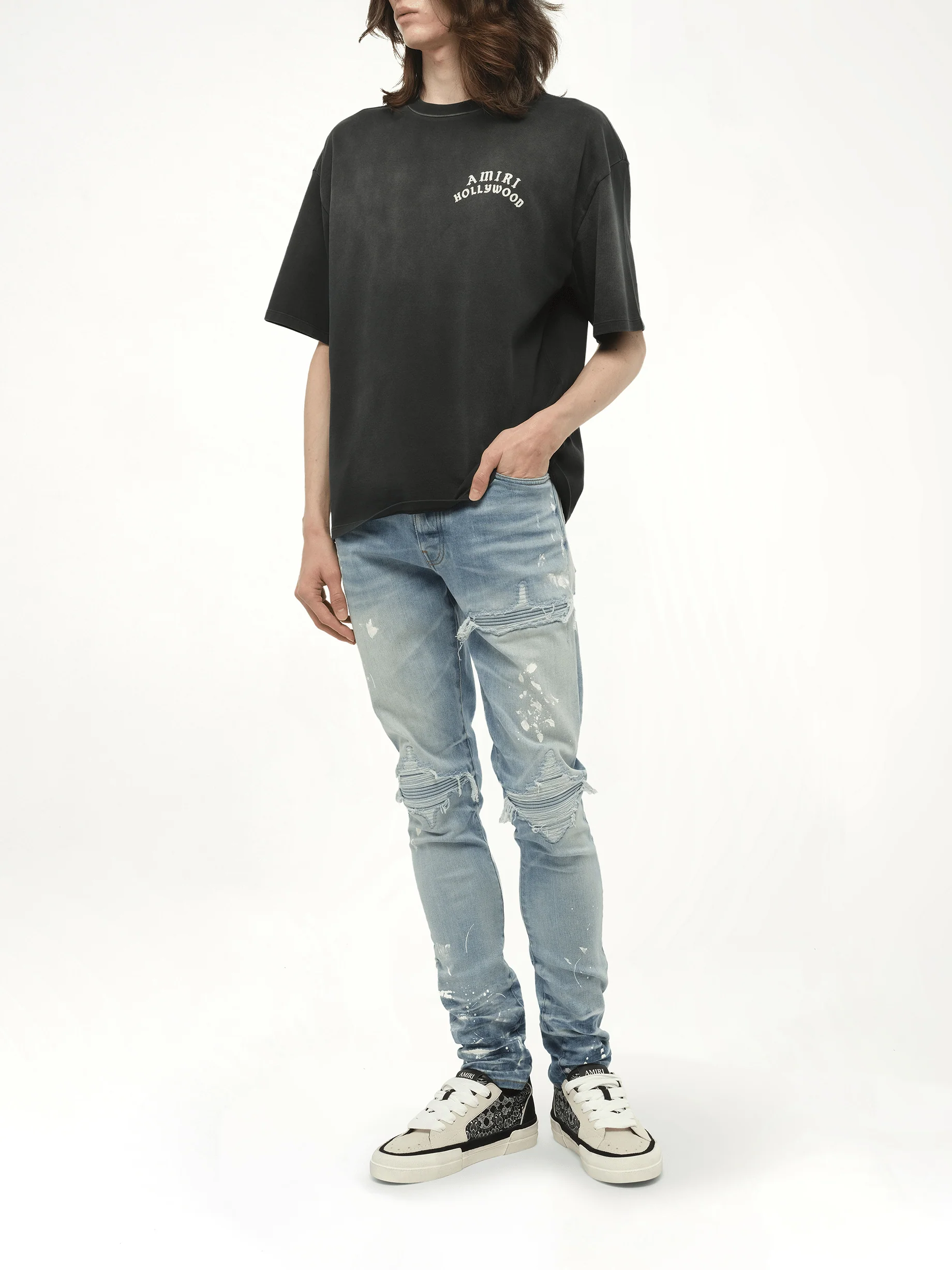 Amiri Hollywood T-Shirt in Black - Image 4