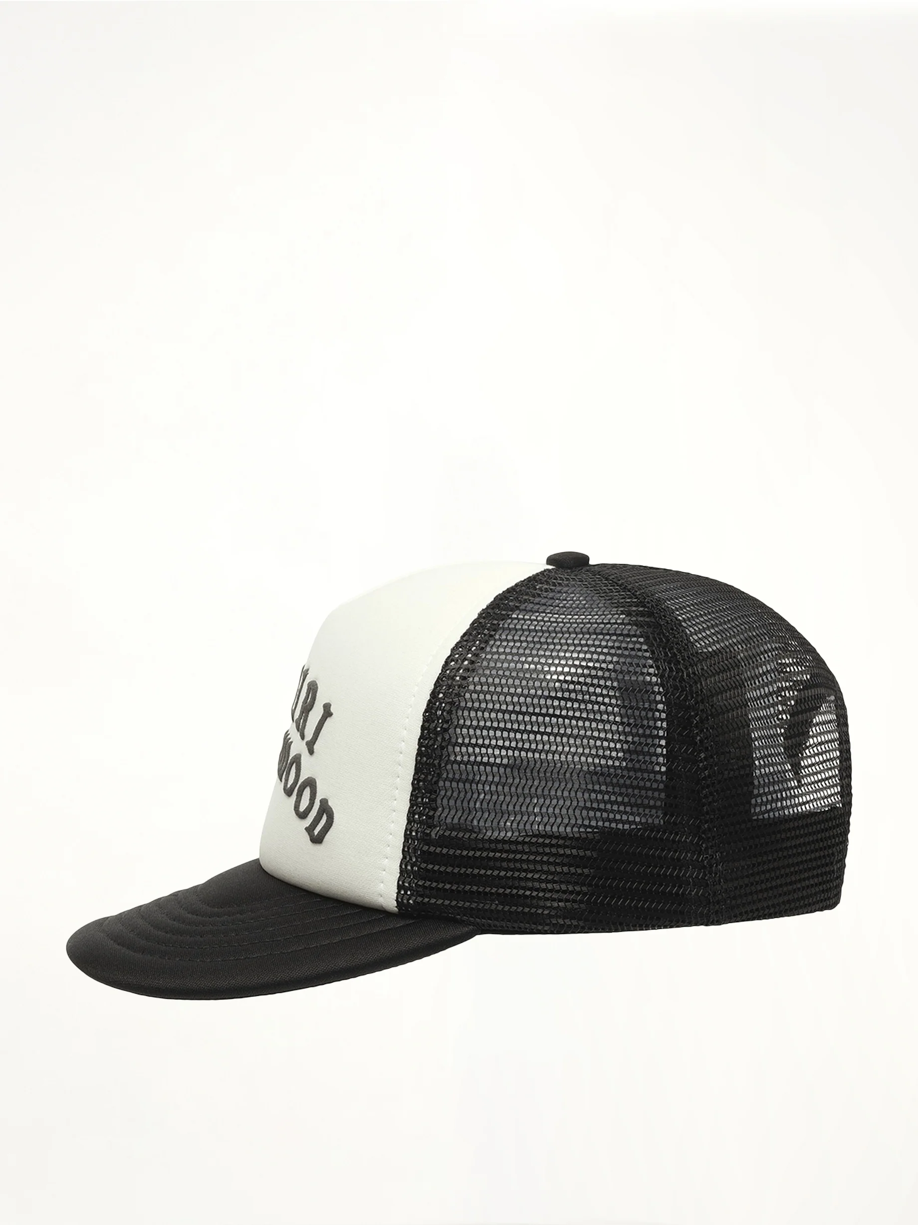 Amiri Hollywood Trucker Hat in Black/White - Image 2