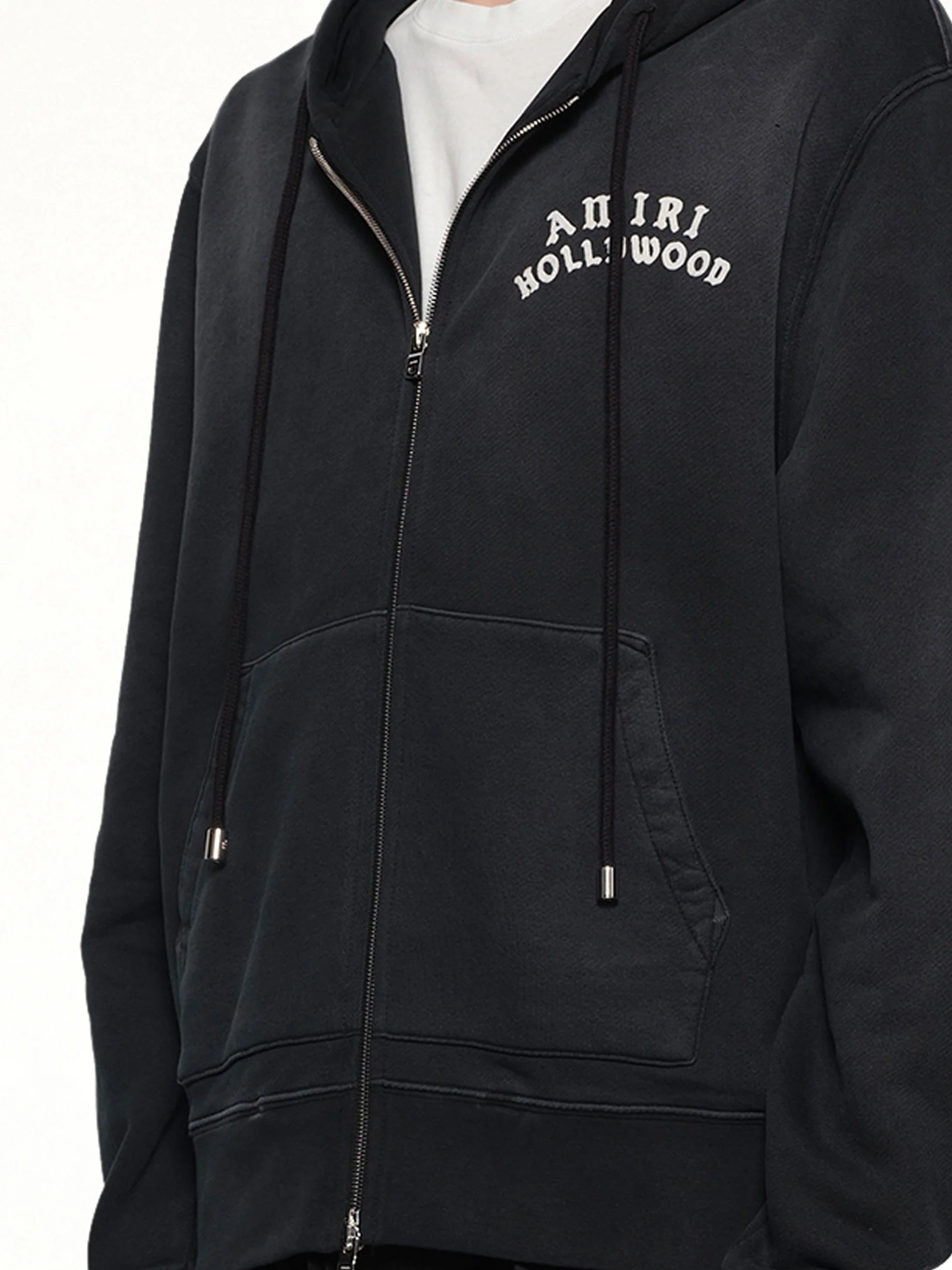 Amiri Hollywood Zip Hoodie in Black - Image 3