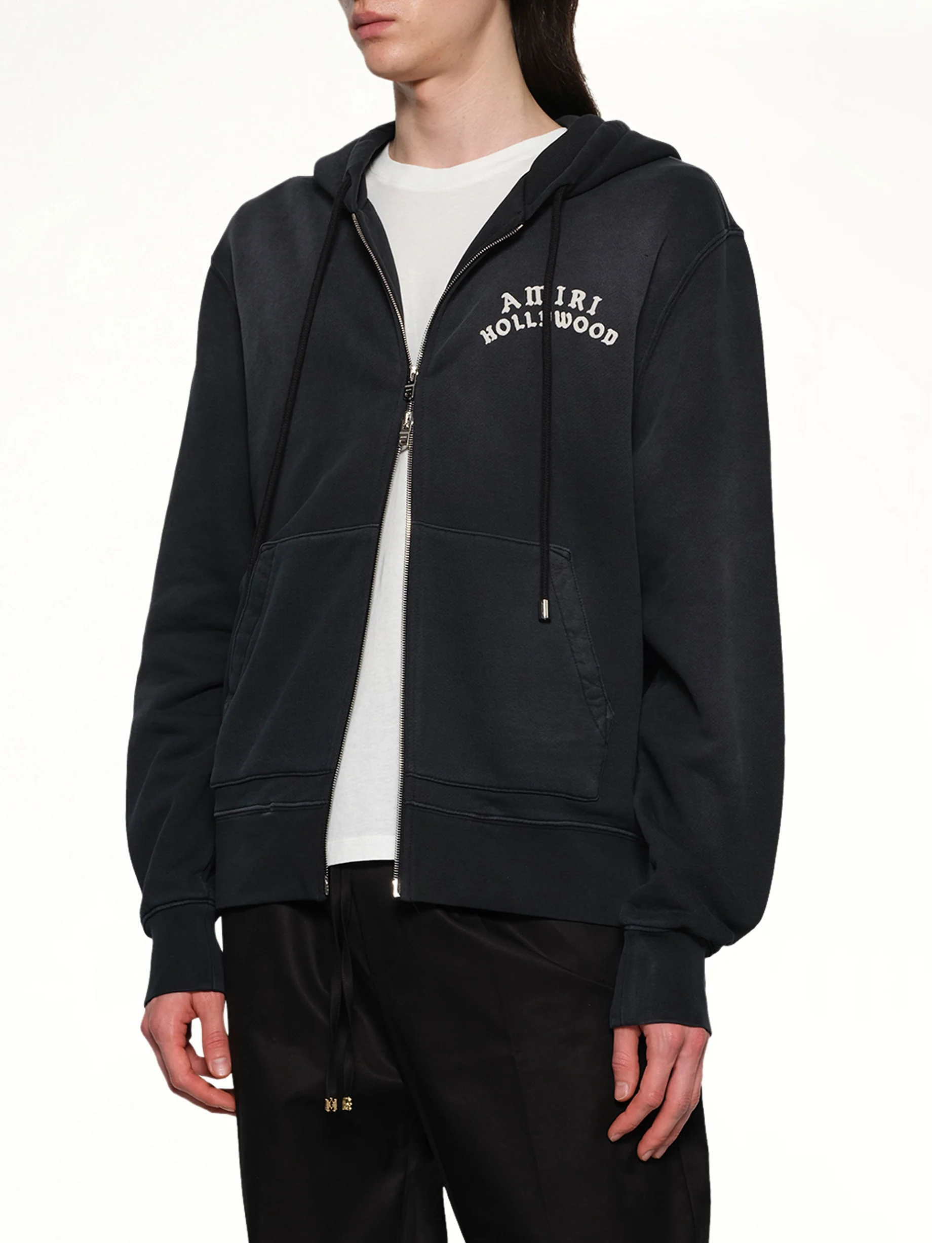 Amiri Hollywood Zip Hoodie in Black - Image 6