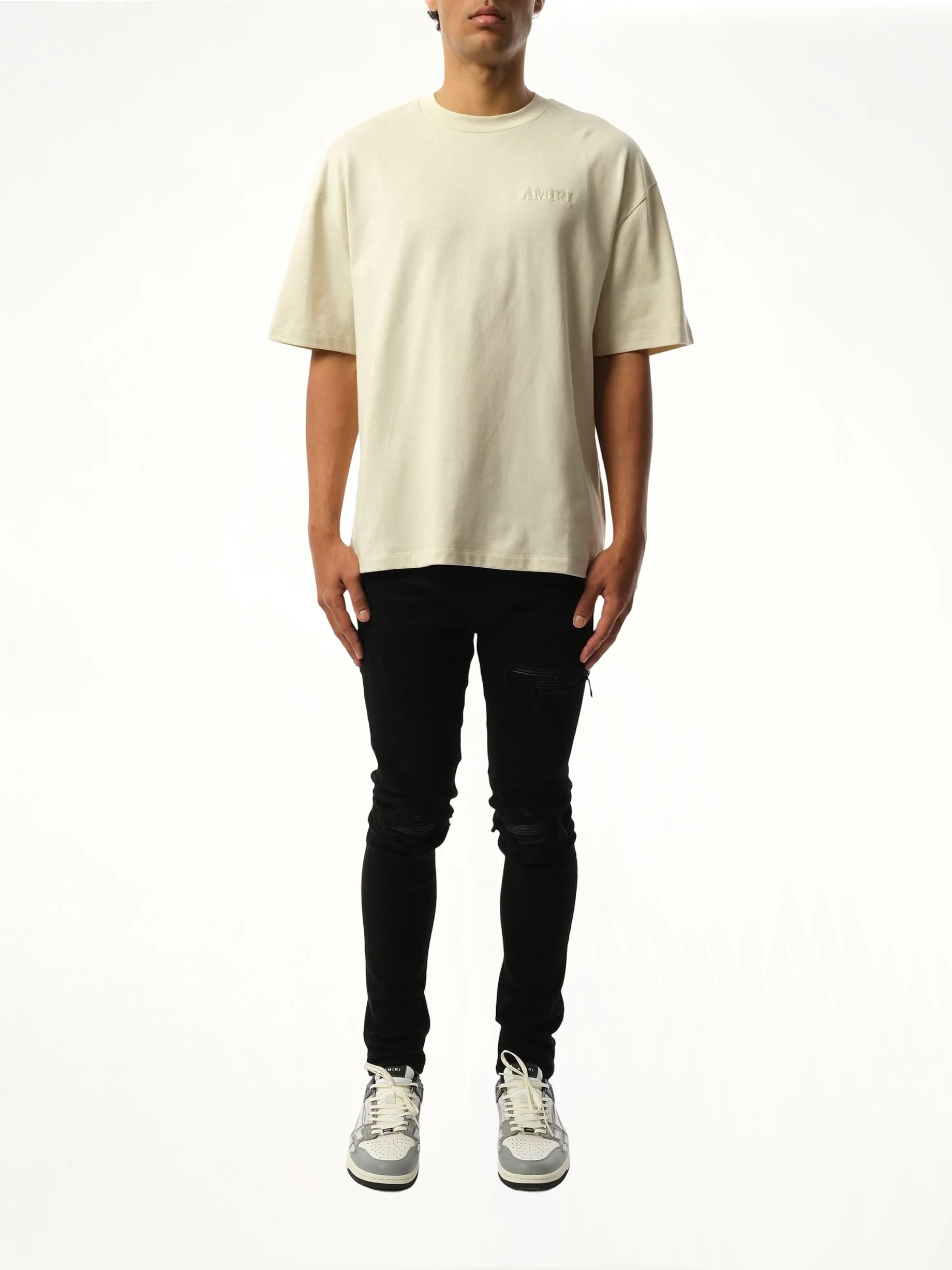Amiri Oversized T-Shirt in Birch - Image 4