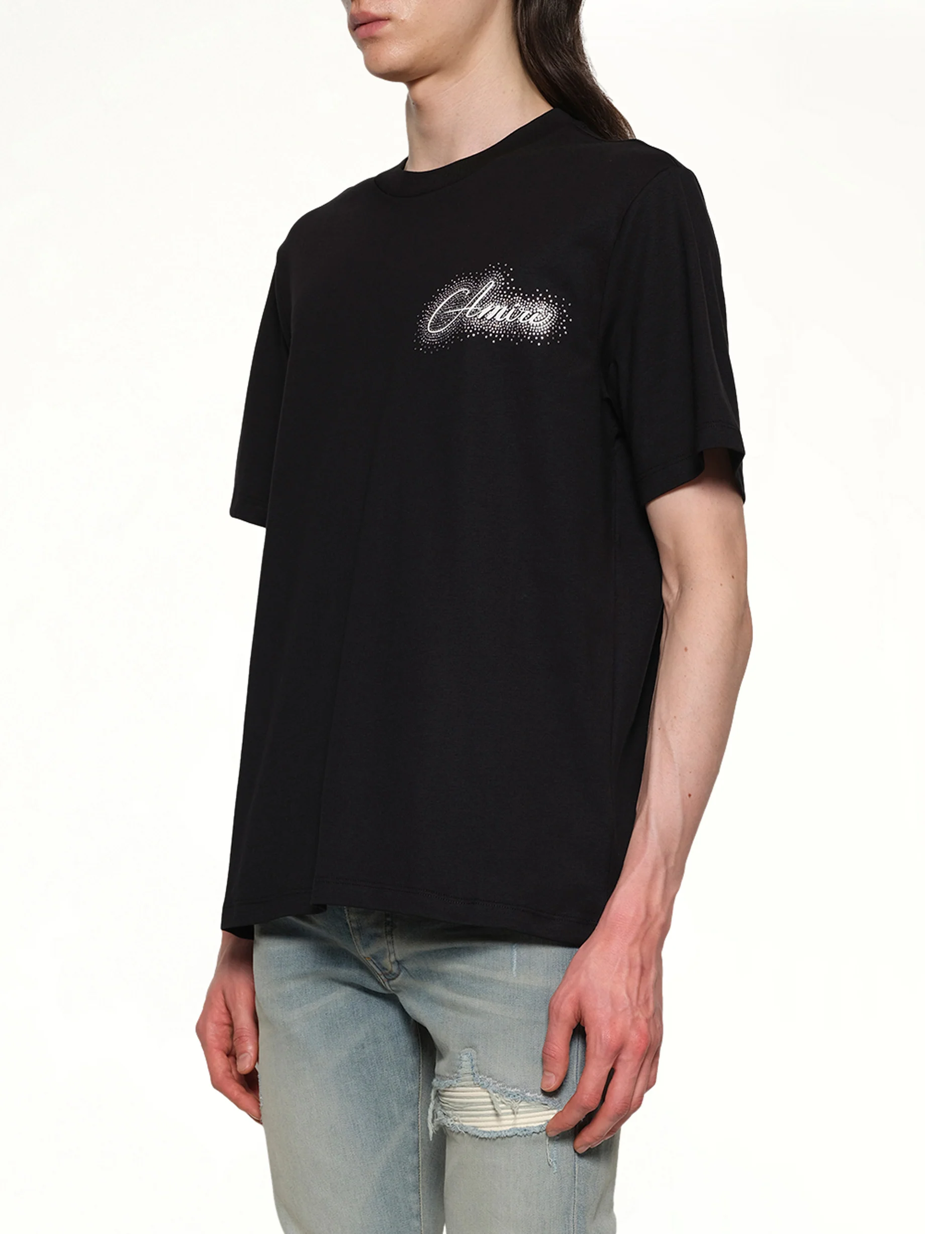 Amiri Script Tee in Black - Image 3