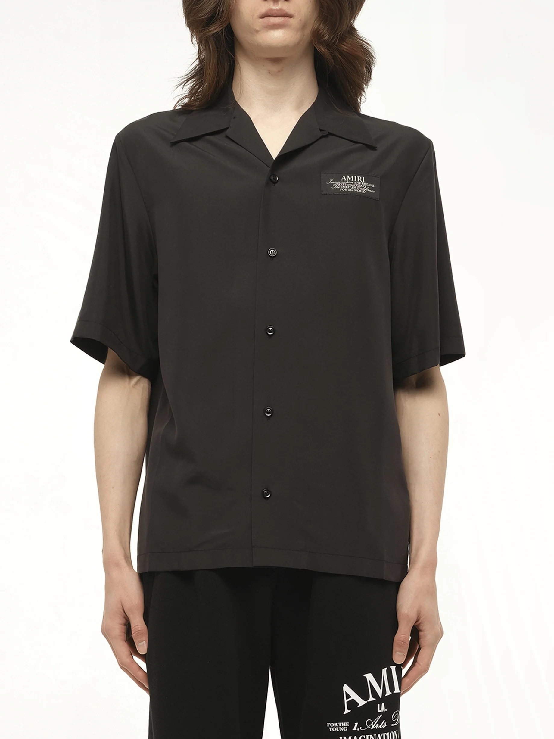 Amiri Spirit Bowling Shirt in Black