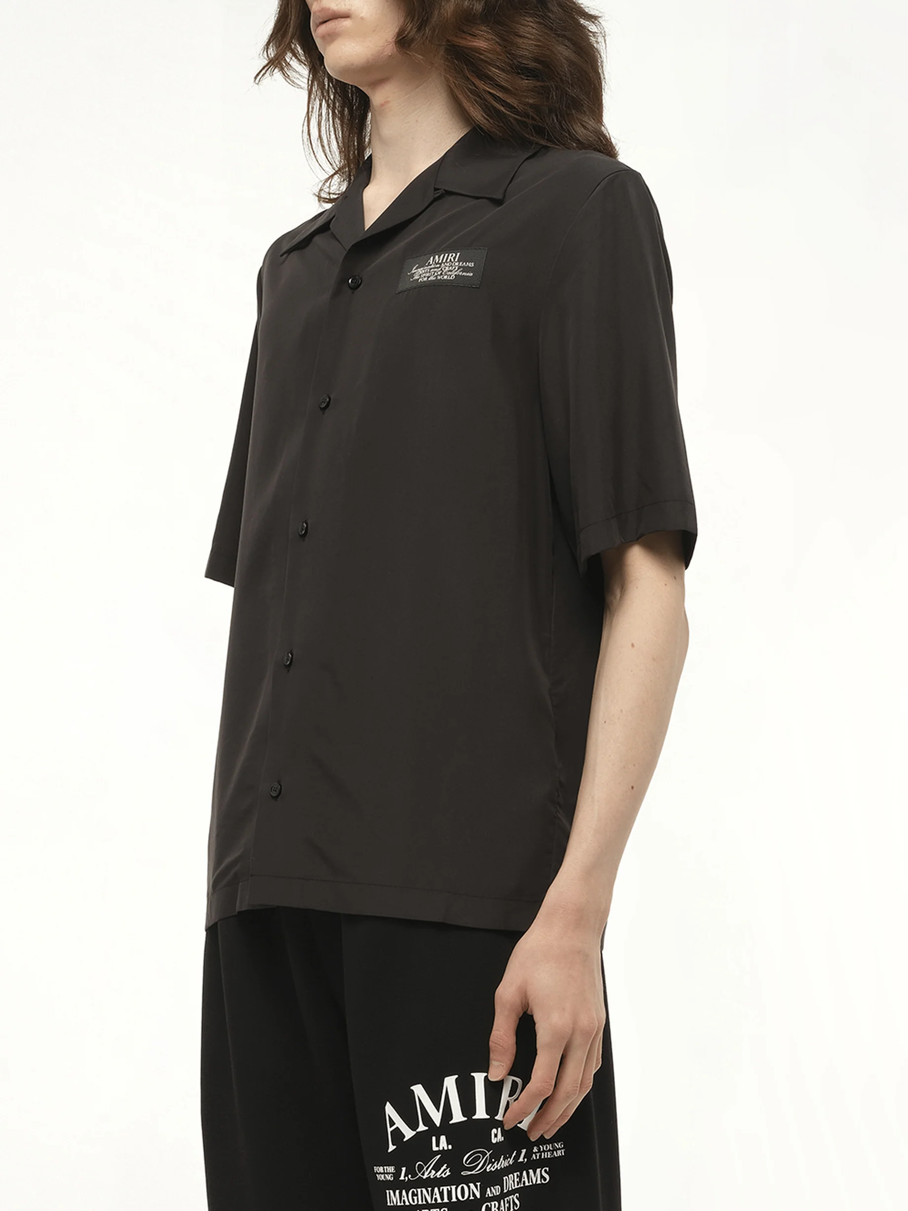 Amiri Spirit Bowling Shirt in Black - Image 5