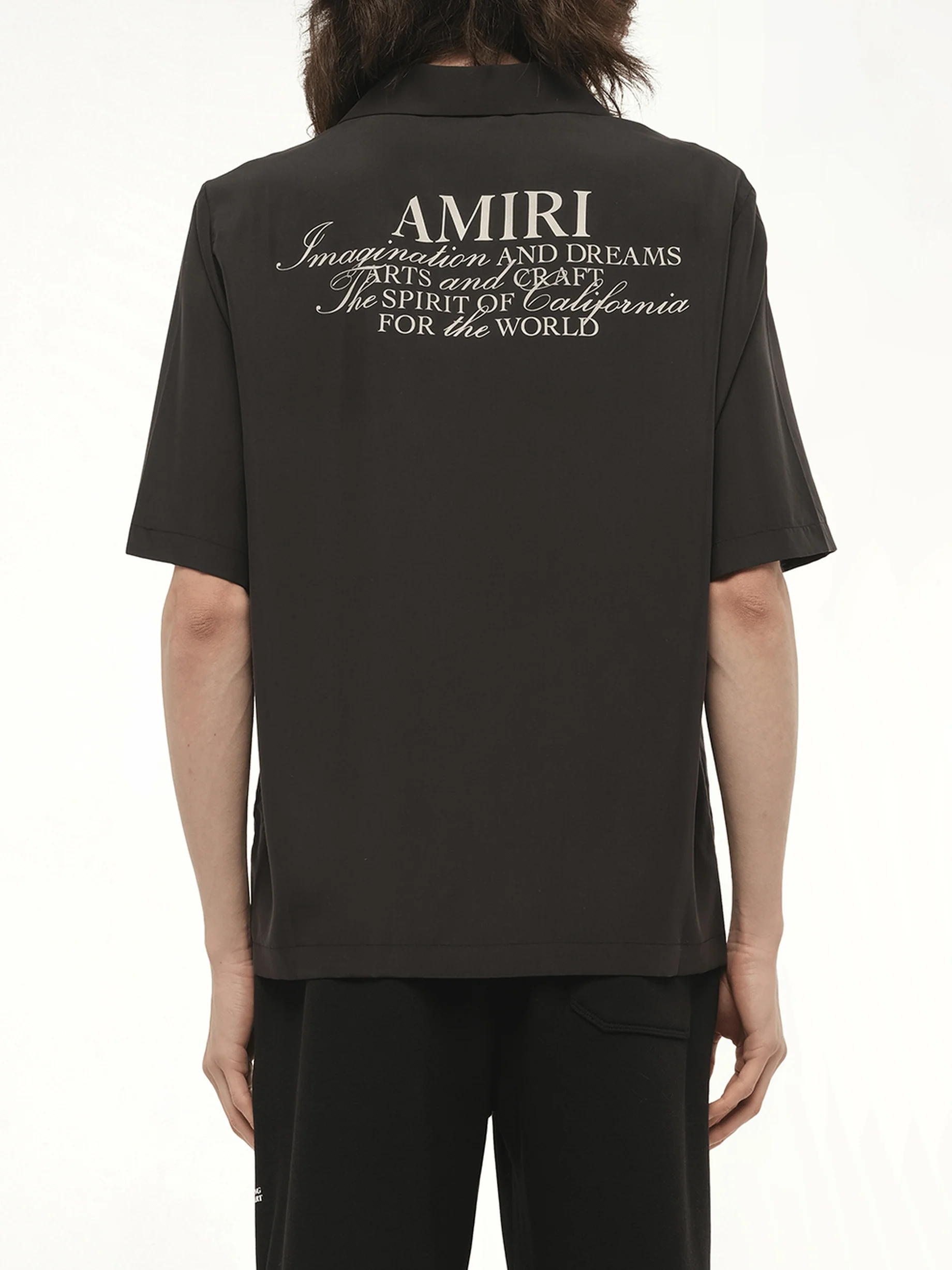 Amiri Spirit Bowling Shirt in Black - Image 6