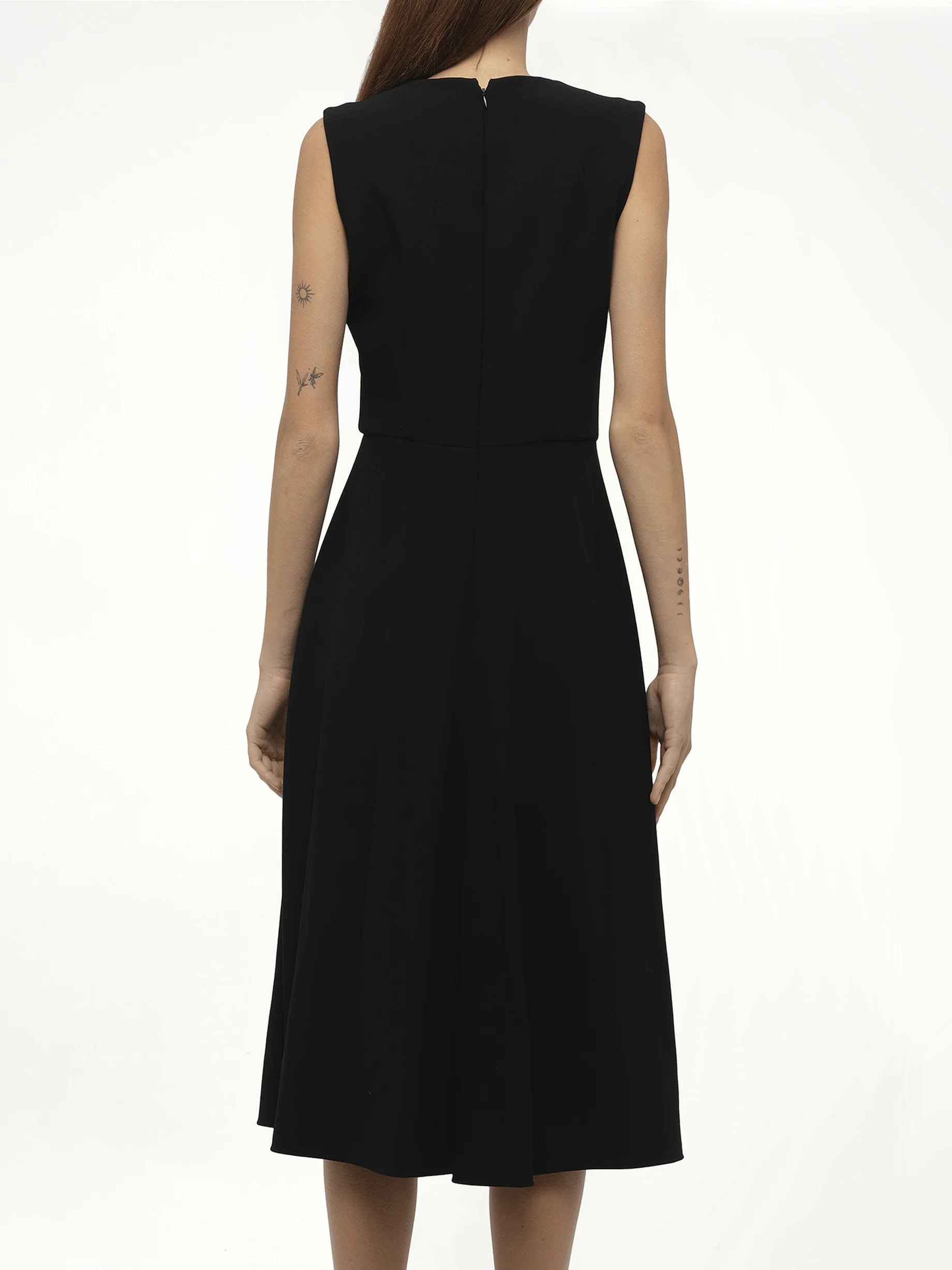 Amq - Crepe Dress in Black - Image 6